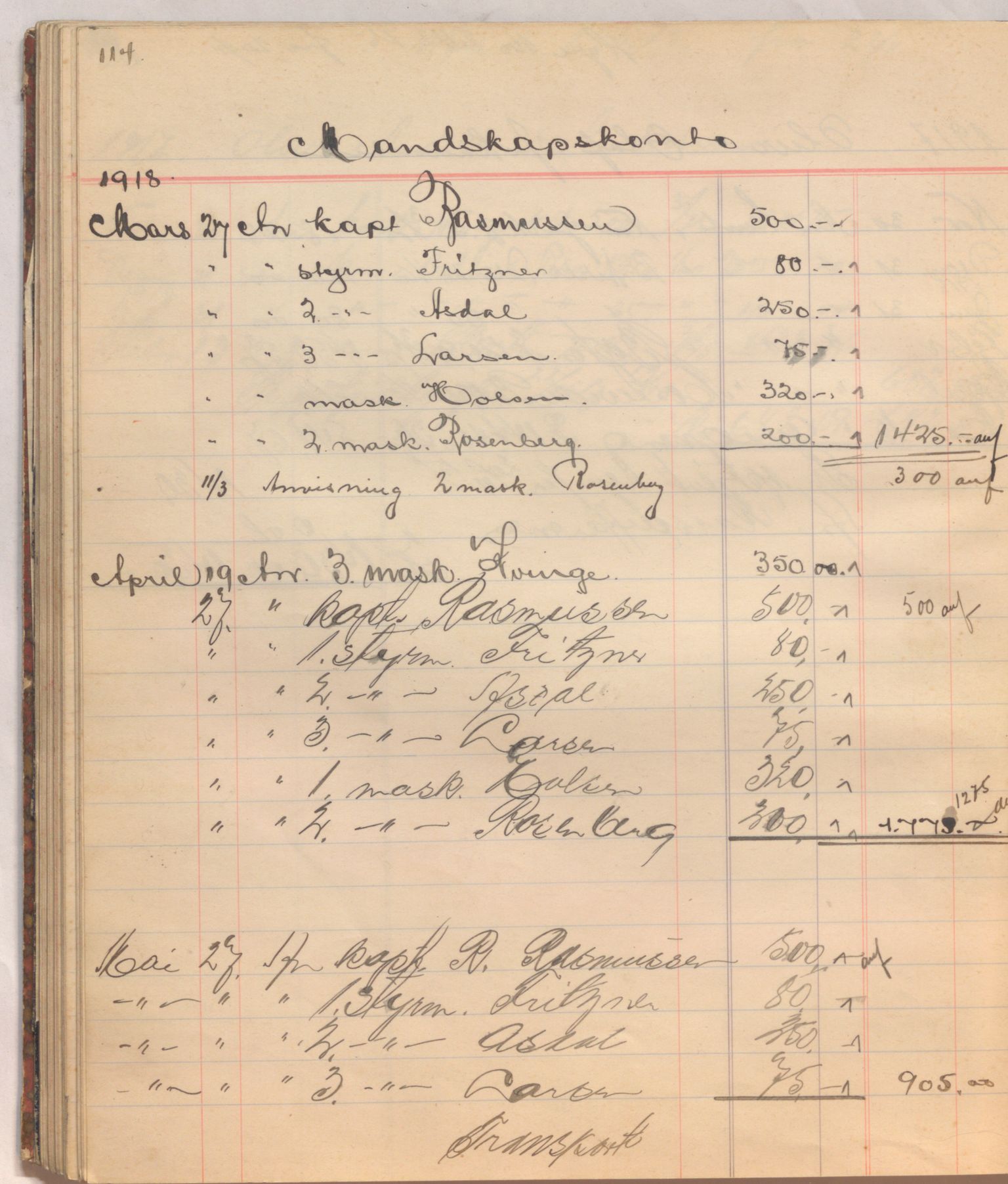 Christian Haaland, HABI/003/H/Hi, 1917-1918, s. 114