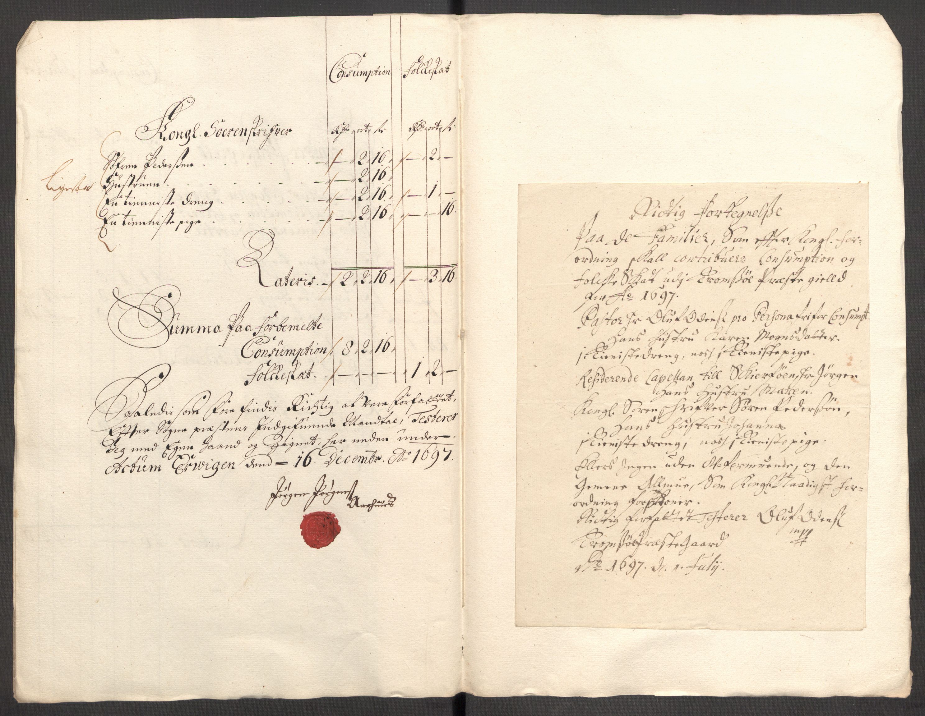 Rentekammeret inntil 1814, Reviderte regnskaper, Fogderegnskap, RA/EA-4092/R68/L4754: Fogderegnskap Senja og Troms, 1697-1699, s. 111