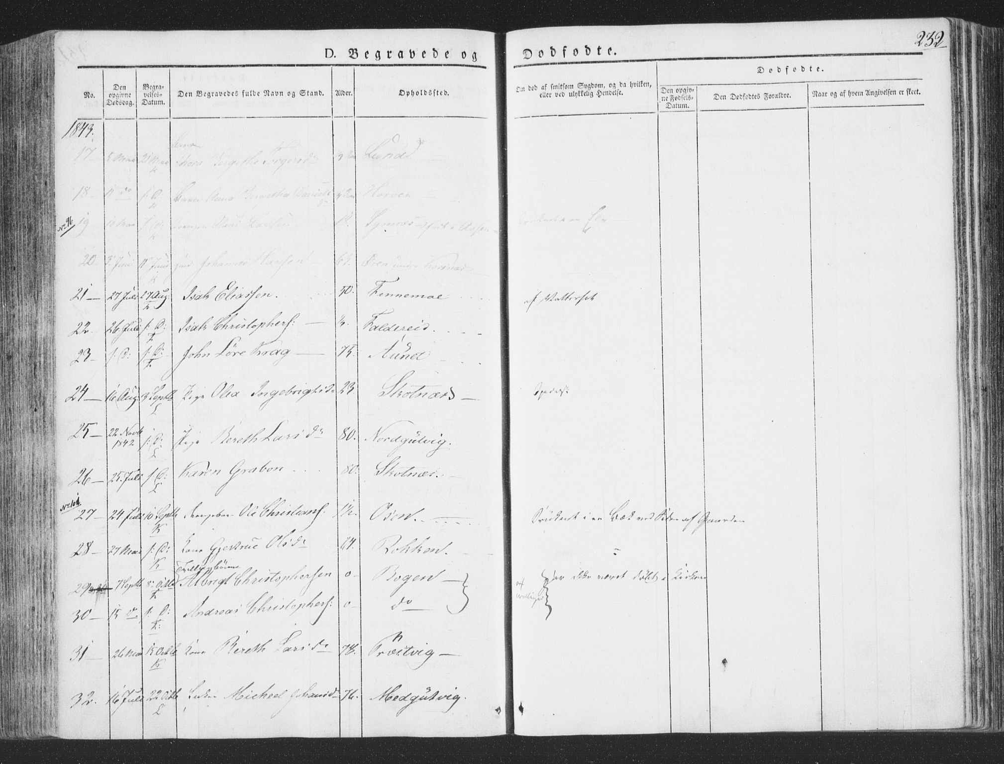 Ministerialprotokoller, klokkerbøker og fødselsregistre - Nord-Trøndelag, SAT/A-1458/780/L0639: Ministerialbok nr. 780A04, 1830-1844, s. 232