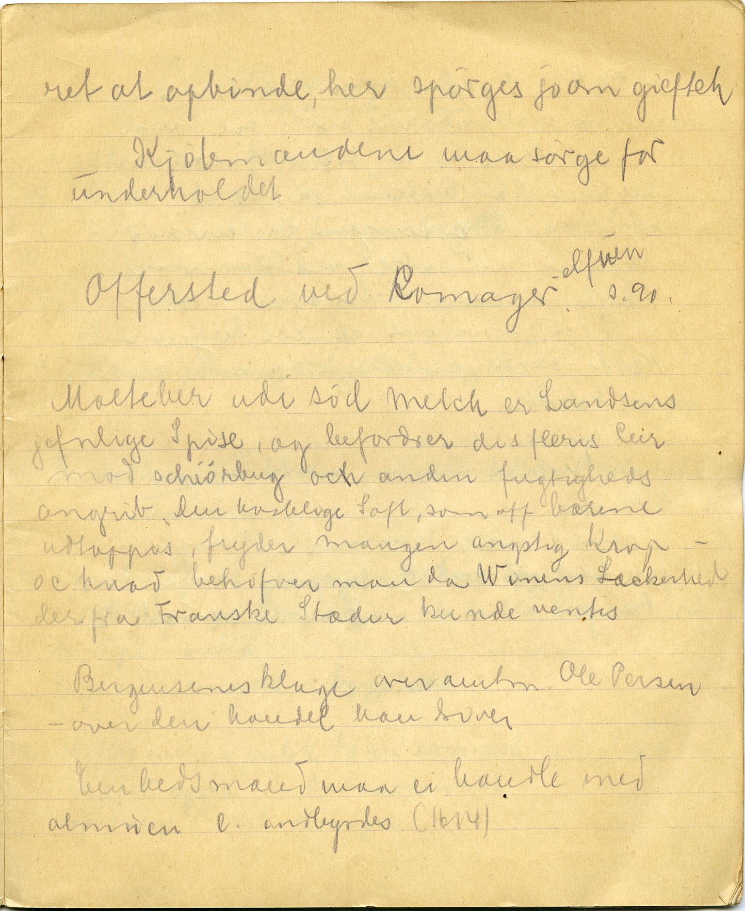 Johan Beronkas testamentariske gave, FMFB/A-1098/G/L0026: Notatbok, s. 5