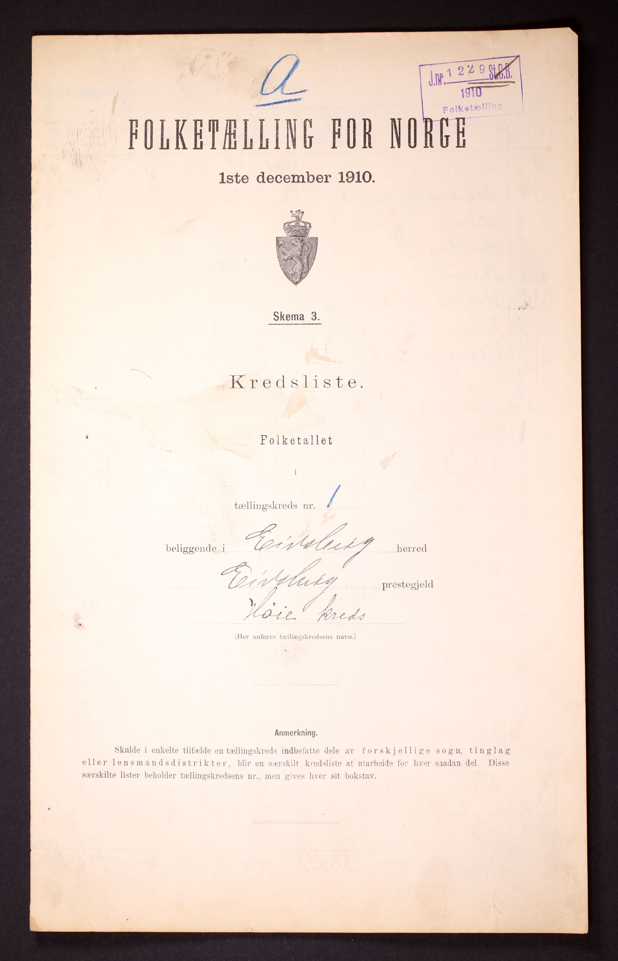 RA, Folketelling 1910 for 0125 Eidsberg herred, 1910, s. 4