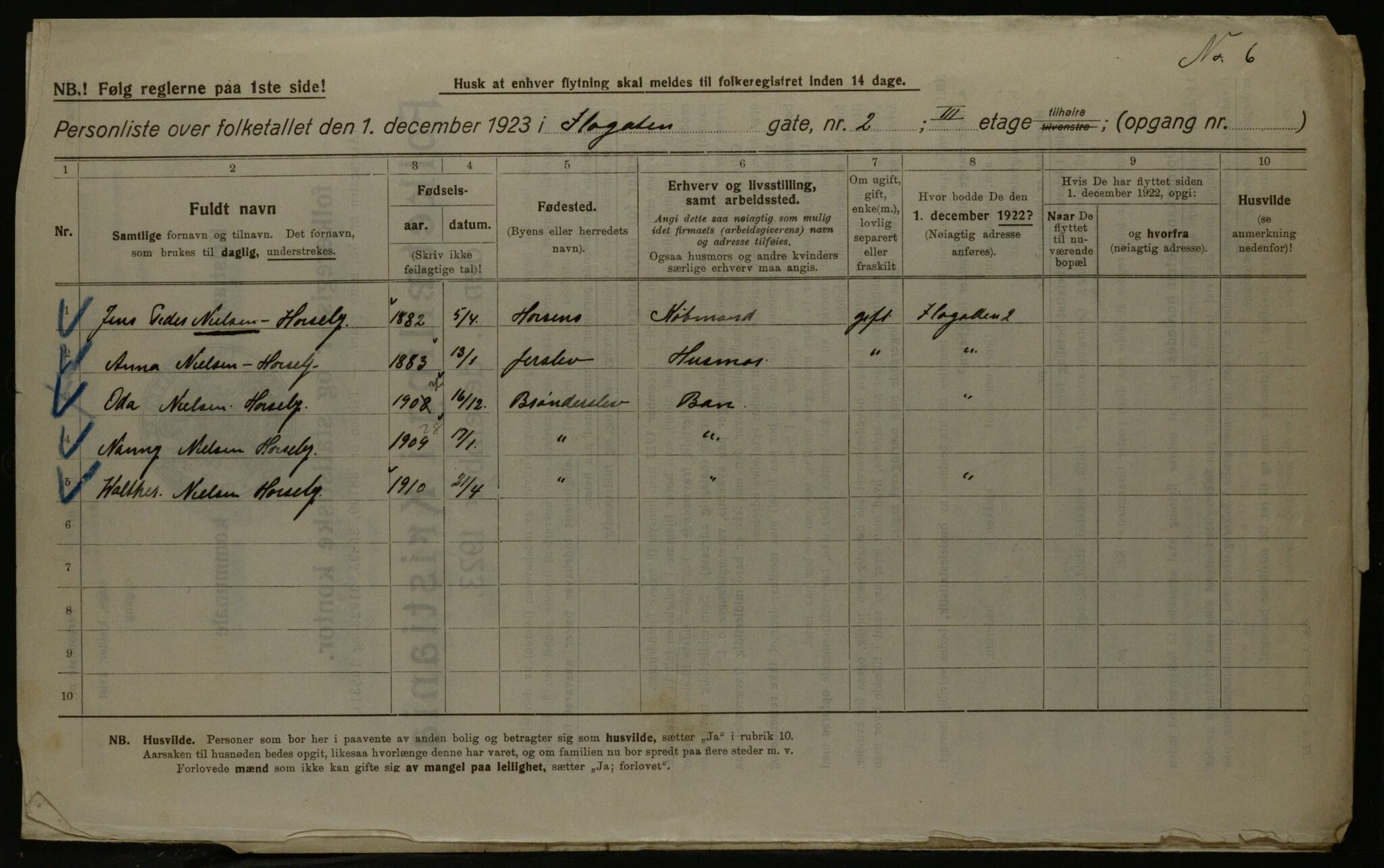 OBA, Kommunal folketelling 1.12.1923 for Kristiania, 1923, s. 48350