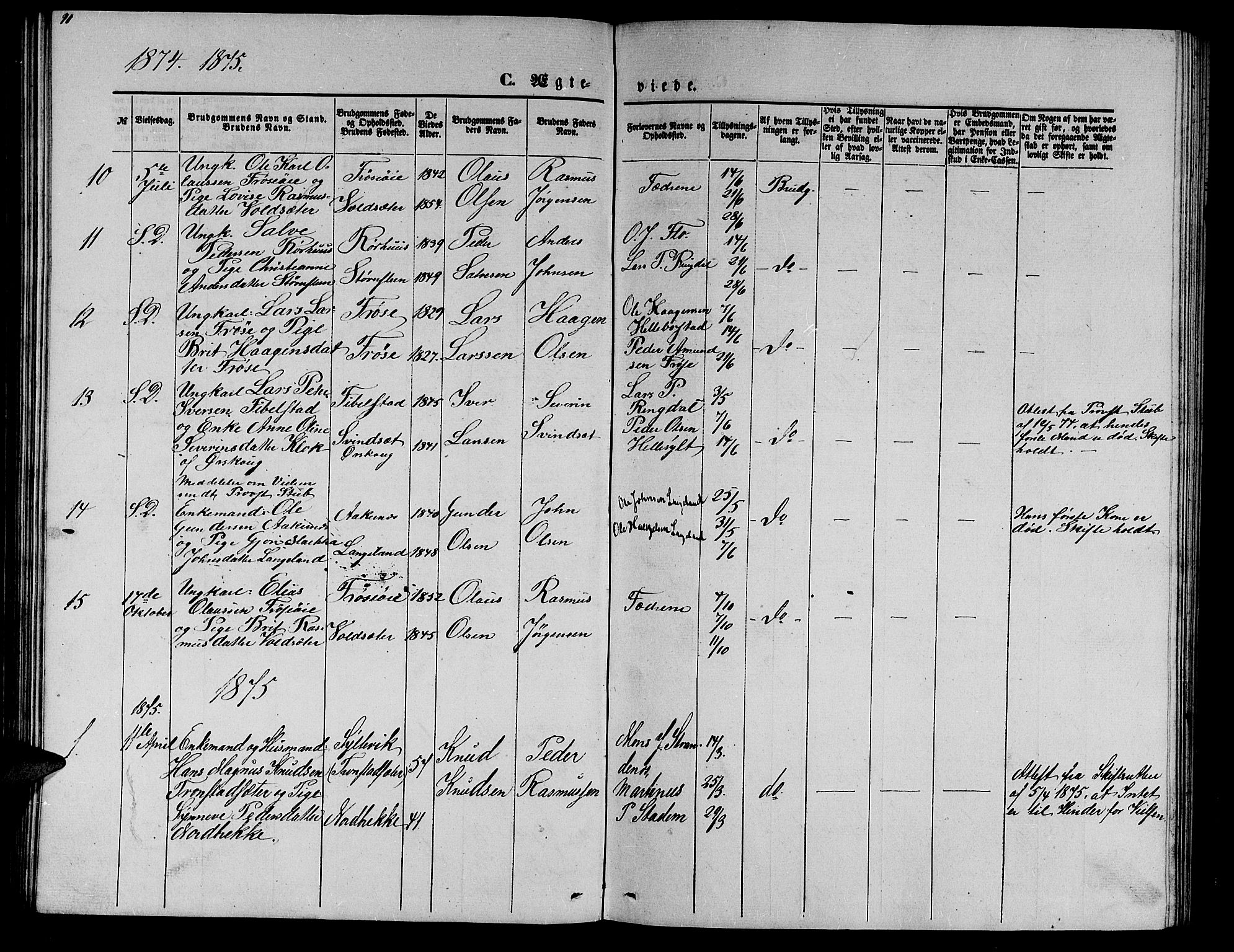 Ministerialprotokoller, klokkerbøker og fødselsregistre - Møre og Romsdal, SAT/A-1454/517/L0229: Klokkerbok nr. 517C02, 1864-1879, s. 90