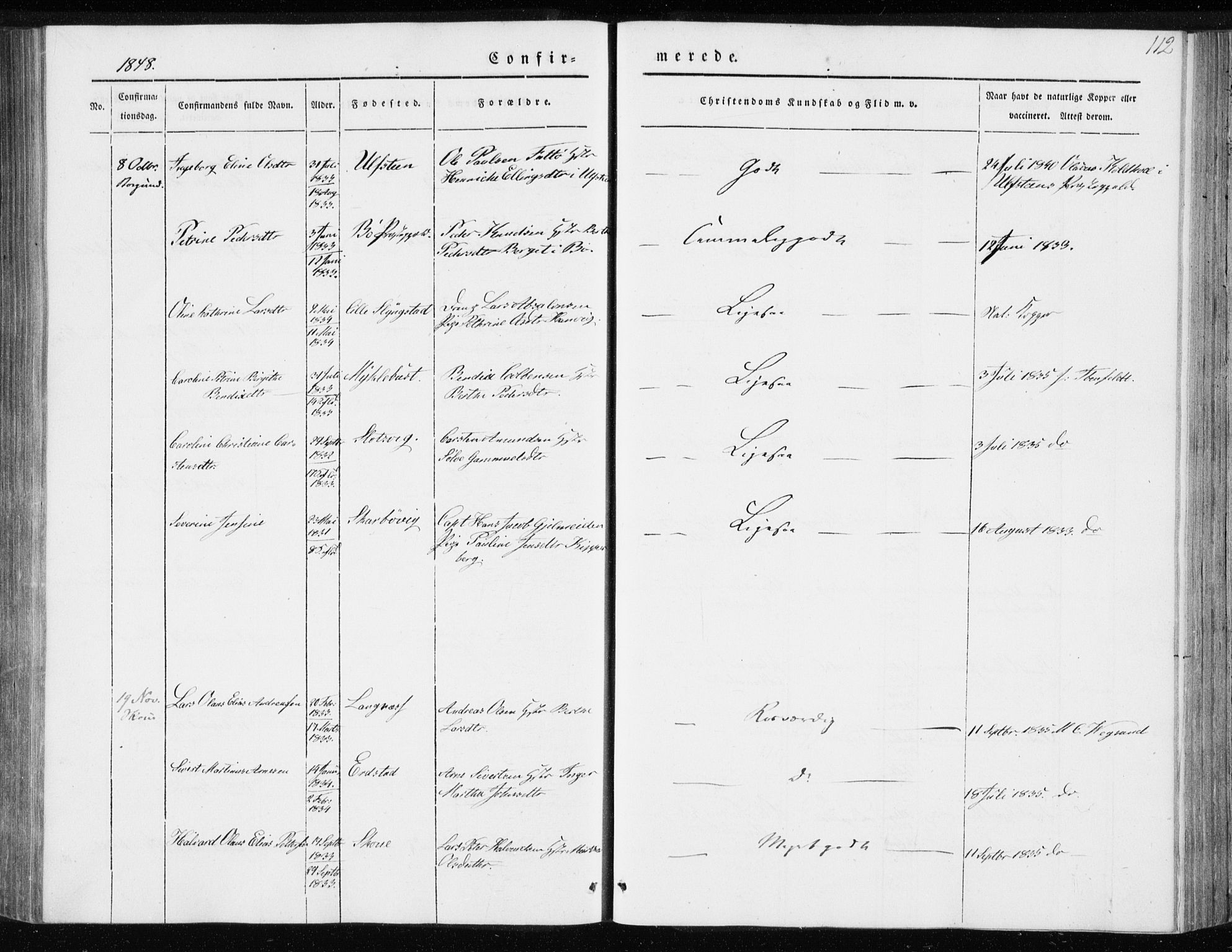 Ministerialprotokoller, klokkerbøker og fødselsregistre - Møre og Romsdal, AV/SAT-A-1454/528/L0415: Residerende kapellans bok nr. 528B03, 1843-1852, s. 112