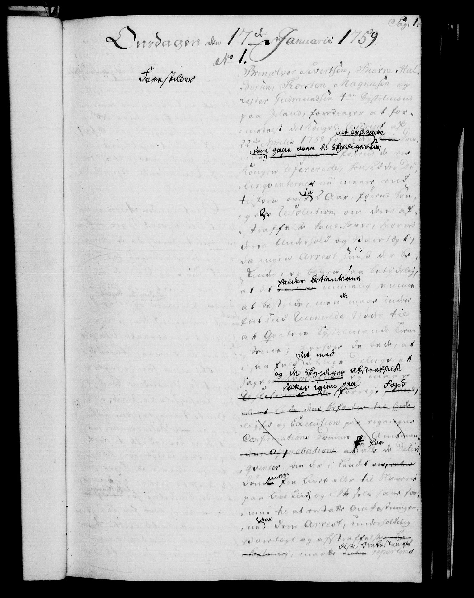 Rentekammeret, Kammerkanselliet, AV/RA-EA-3111/G/Gh/Gha/L0035: Norsk ekstraktmemorialprotokoll (merket RK 53.80), 1759-1771, s. 1