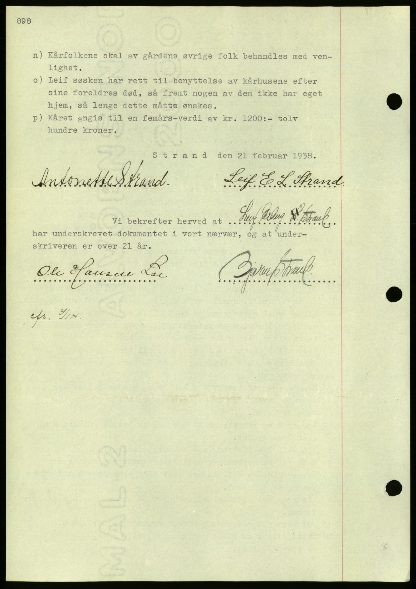 Nordmøre sorenskriveri, AV/SAT-A-4132/1/2/2Ca/L0092: Pantebok nr. B82, 1937-1938, Dagboknr: 592/1938