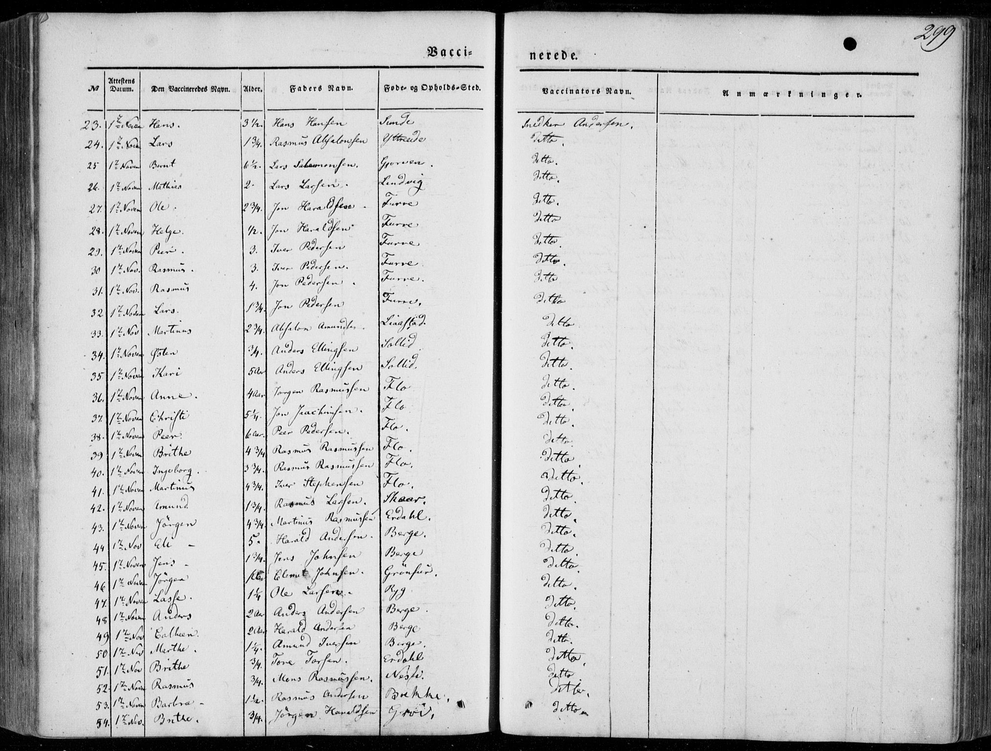 Stryn Sokneprestembete, AV/SAB-A-82501: Ministerialbok nr. A 2, 1844-1861, s. 299