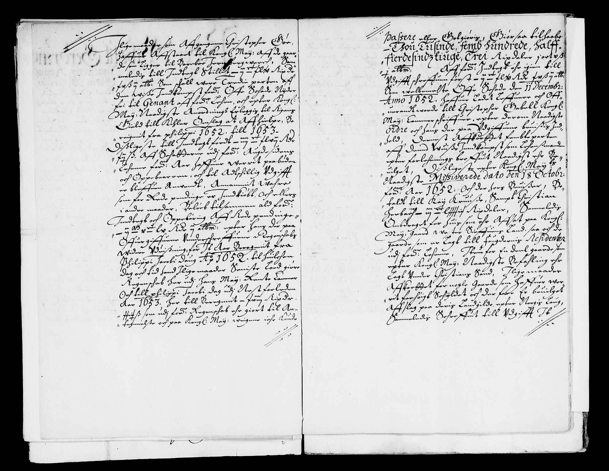Rentekammeret inntil 1814, Reviderte regnskaper, Lensregnskaper, AV/RA-EA-5023/R/Rb/Rbq/L0042: Nedenes len. Mandals len. Råbyggelag., 1652-1655
