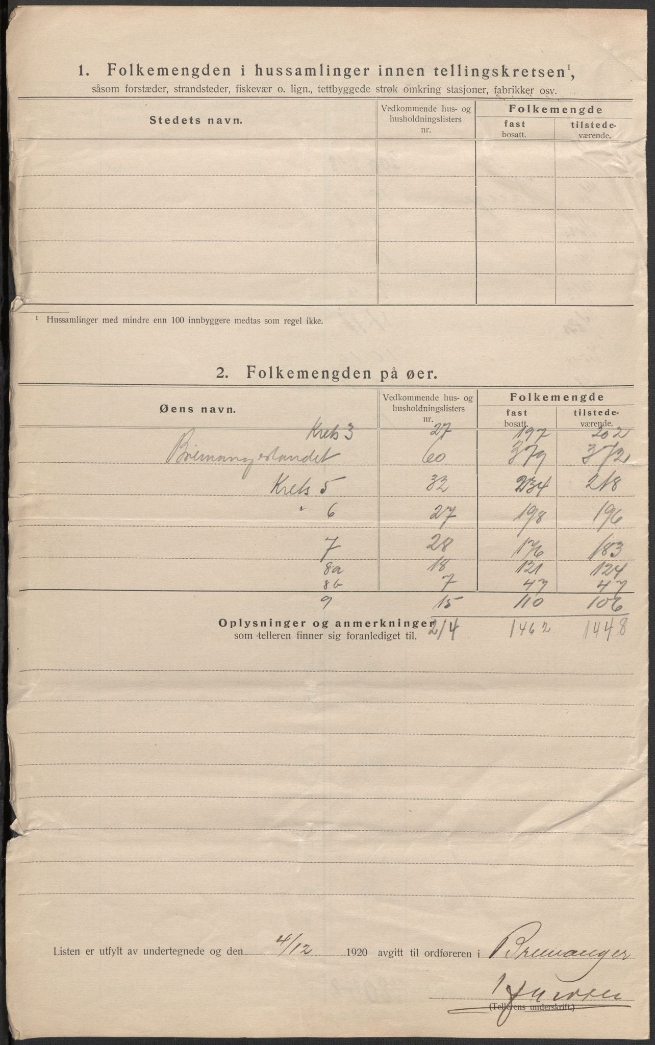 SAB, Folketelling 1920 for 1438 Bremanger herred, 1920, s. 17