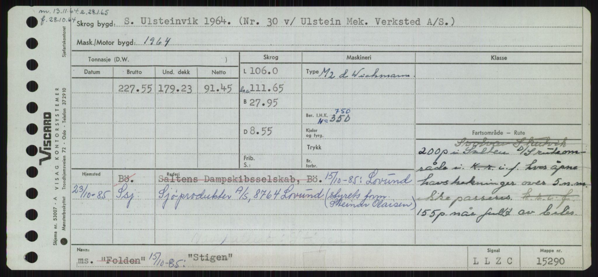 Sjøfartsdirektoratet med forløpere, Skipsmålingen, RA/S-1627/H/Ha/L0005/0002: Fartøy, S-Sven / Fartøy, Skjo-Sven, s. 497