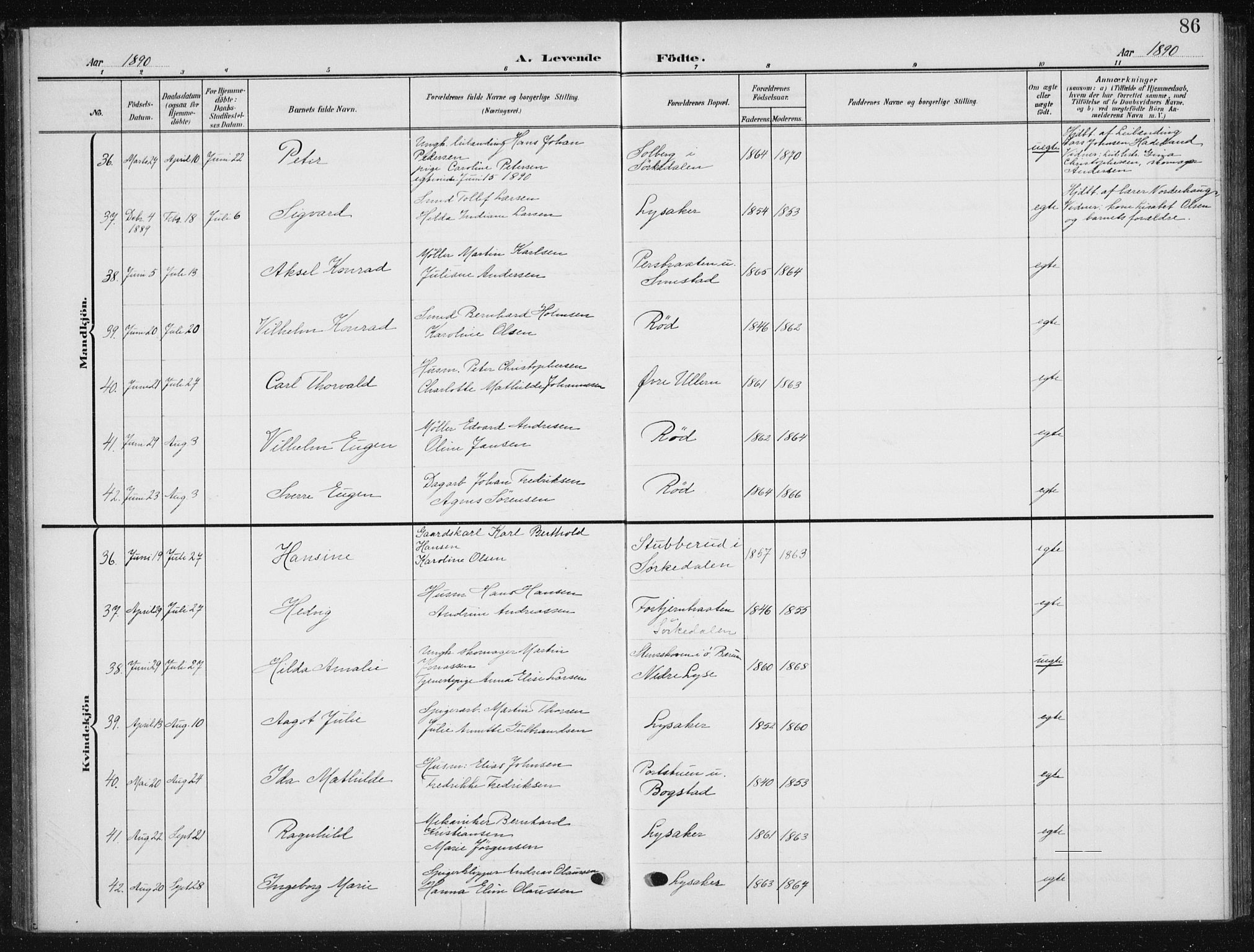 Vestre Aker prestekontor Kirkebøker, AV/SAO-A-10025/F/Fb/L0001: Ministerialbok nr. II 1, 1880-1906, s. 86