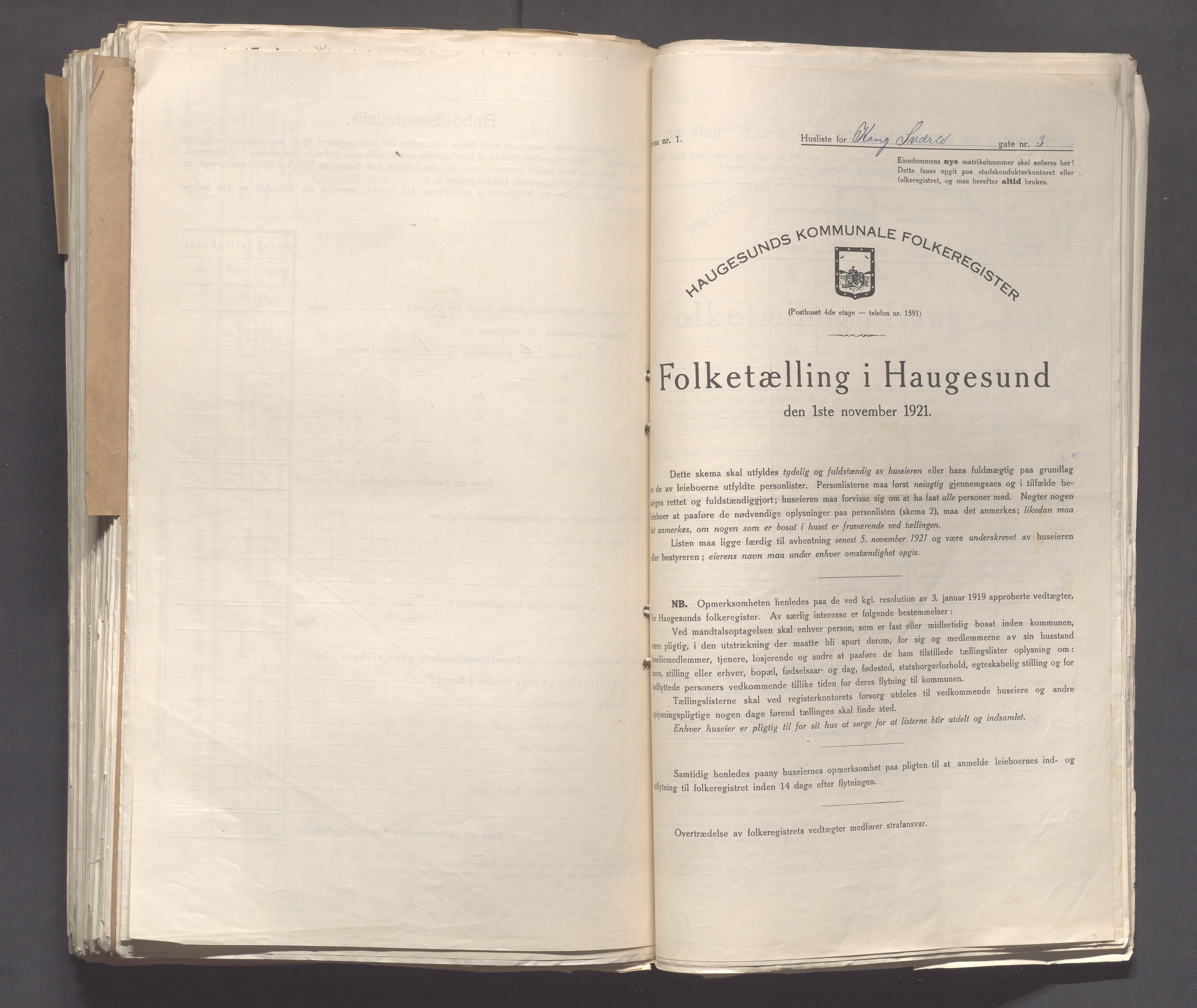 IKAR, Kommunal folketelling 1.11.1921 for Haugesund, 1921, s. 2963