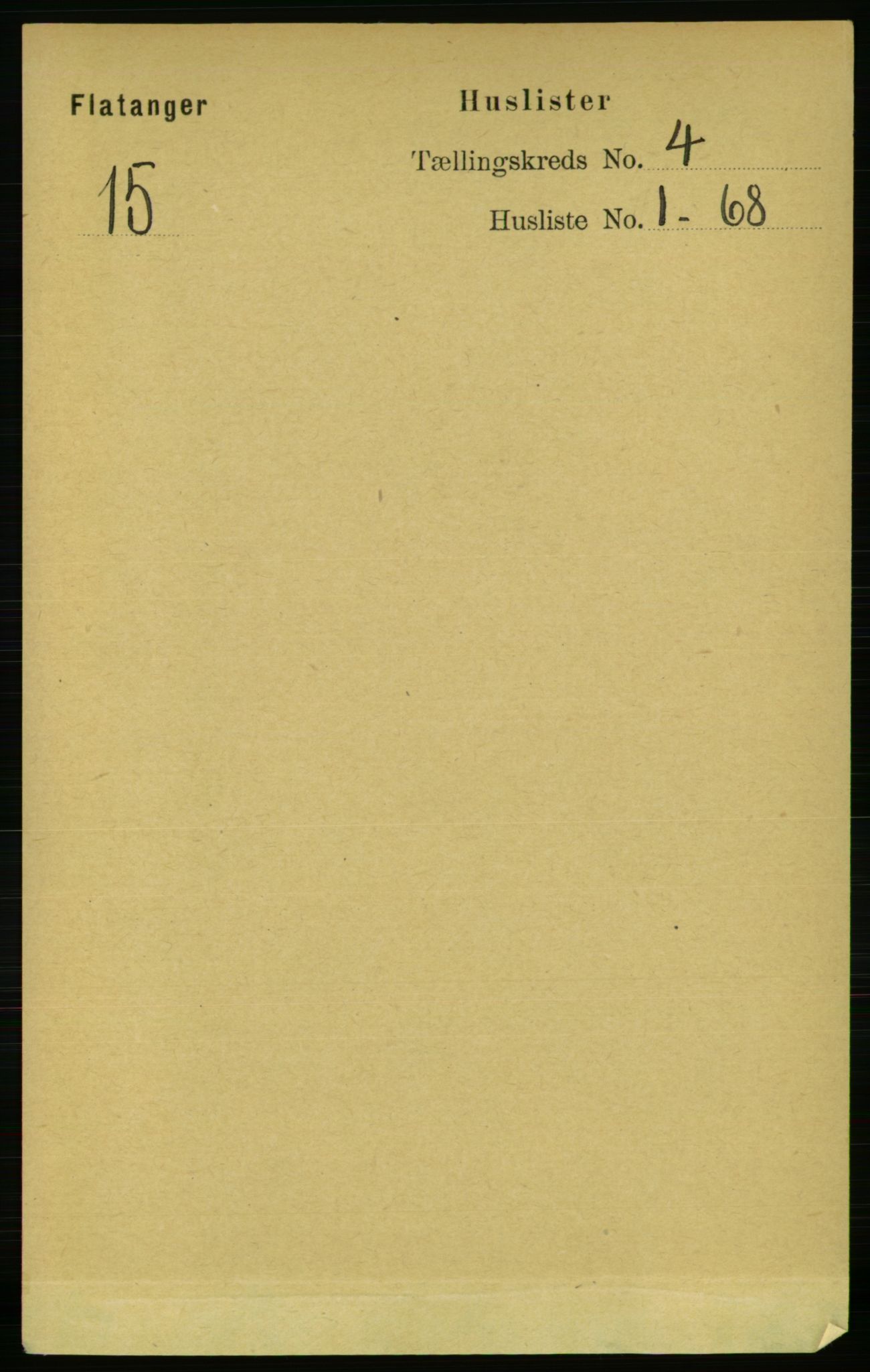 RA, Folketelling 1891 for 1749 Flatanger herred, 1891, s. 1693