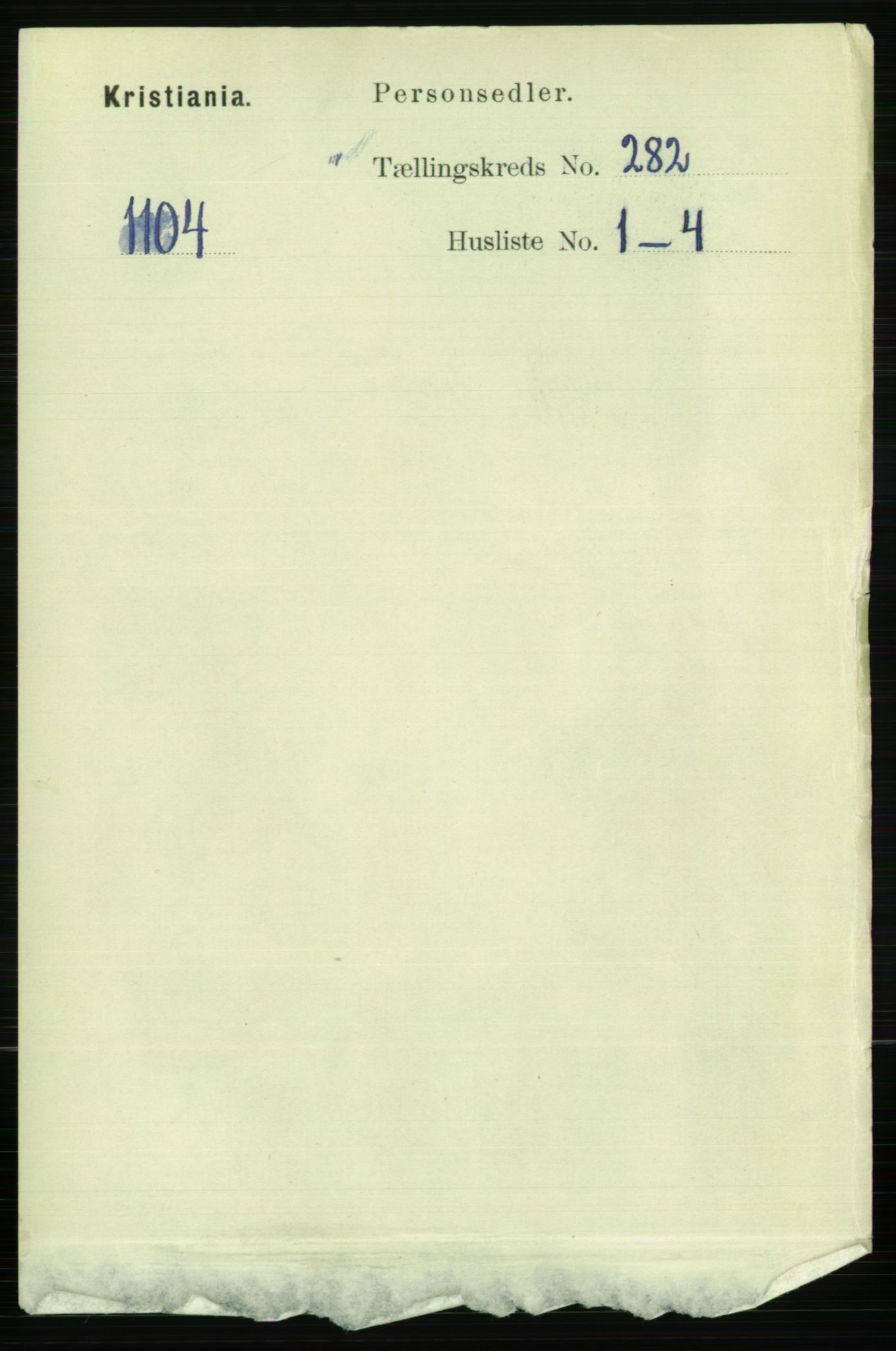 RA, Folketelling 1891 for 0301 Kristiania kjøpstad, 1891, s. 171522