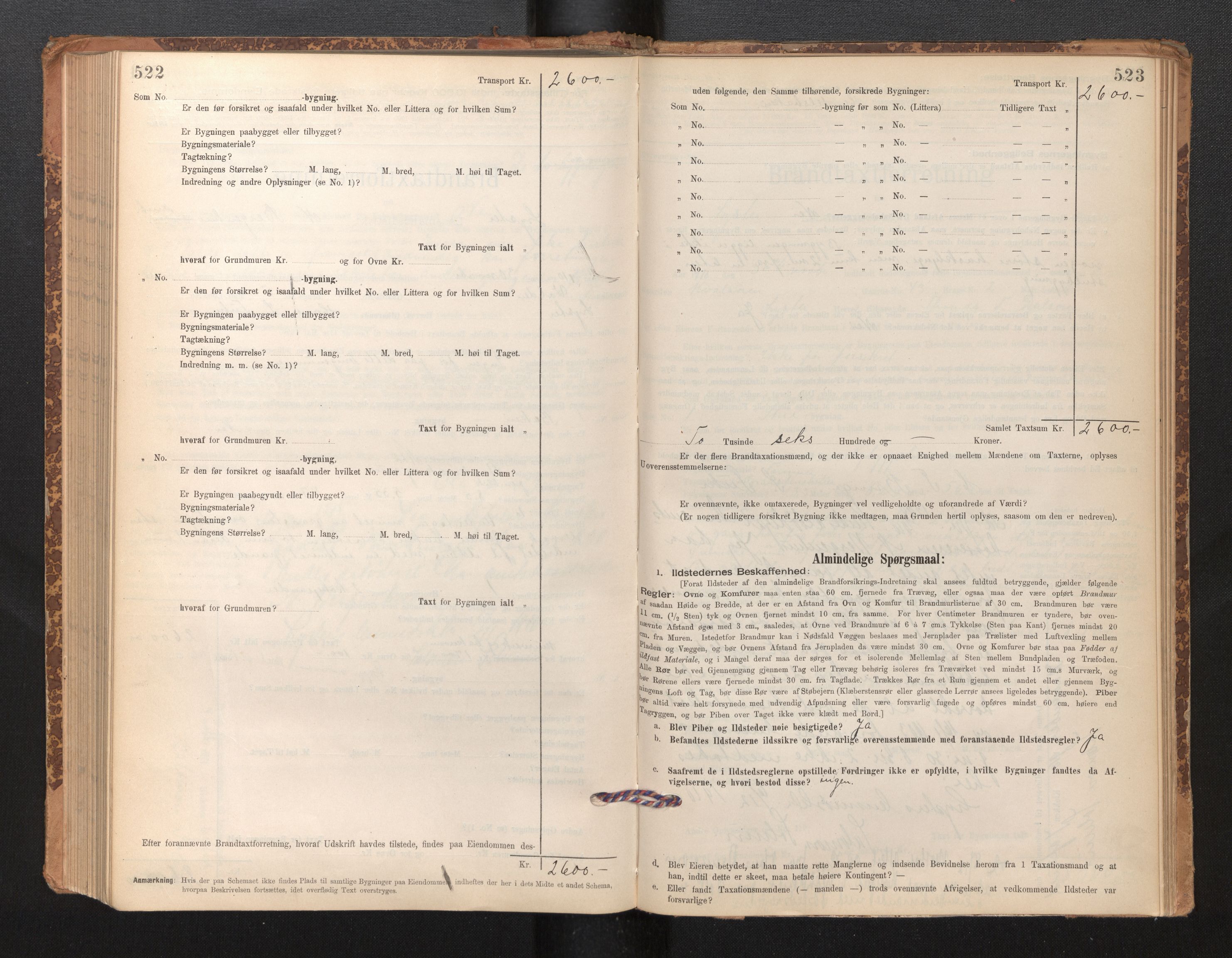 Lensmannen i Luster, AV/SAB-A-29301/0012/L0007: Branntakstprotokoll, skjematakst, 1895-1935, s. 522-523