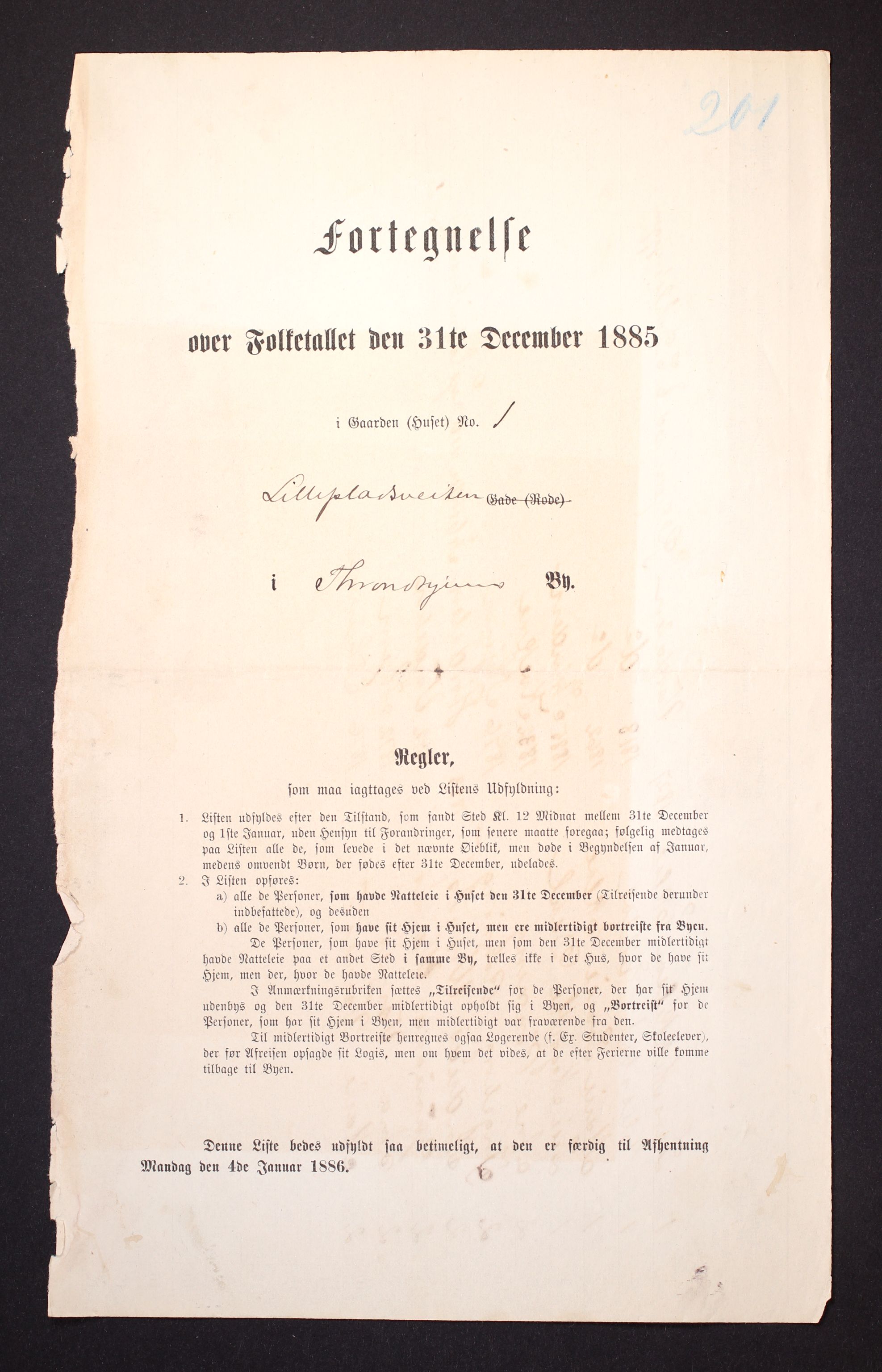 SAT, Folketelling 1885 for 1601 Trondheim kjøpstad, 1885, s. 2028