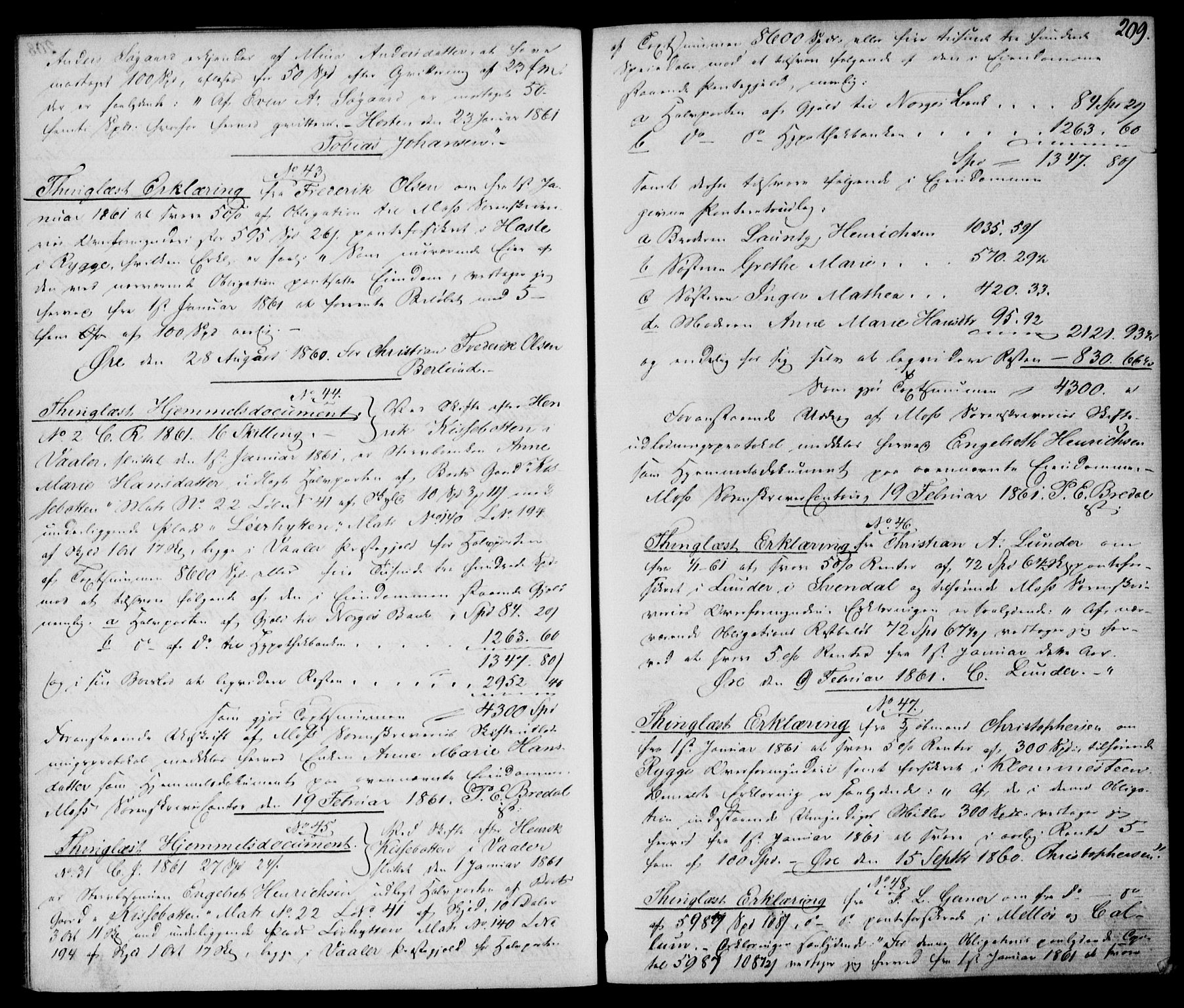 Moss sorenskriveri, SAO/A-10168: Pantebok nr. 12, 1859-1863, s. 209