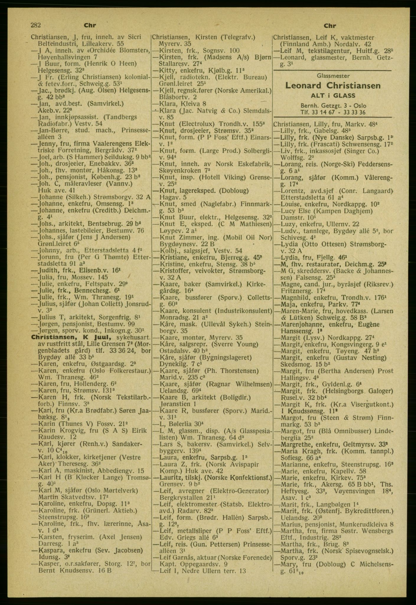 Kristiania/Oslo adressebok, PUBL/-, 1959-1960, s. 282