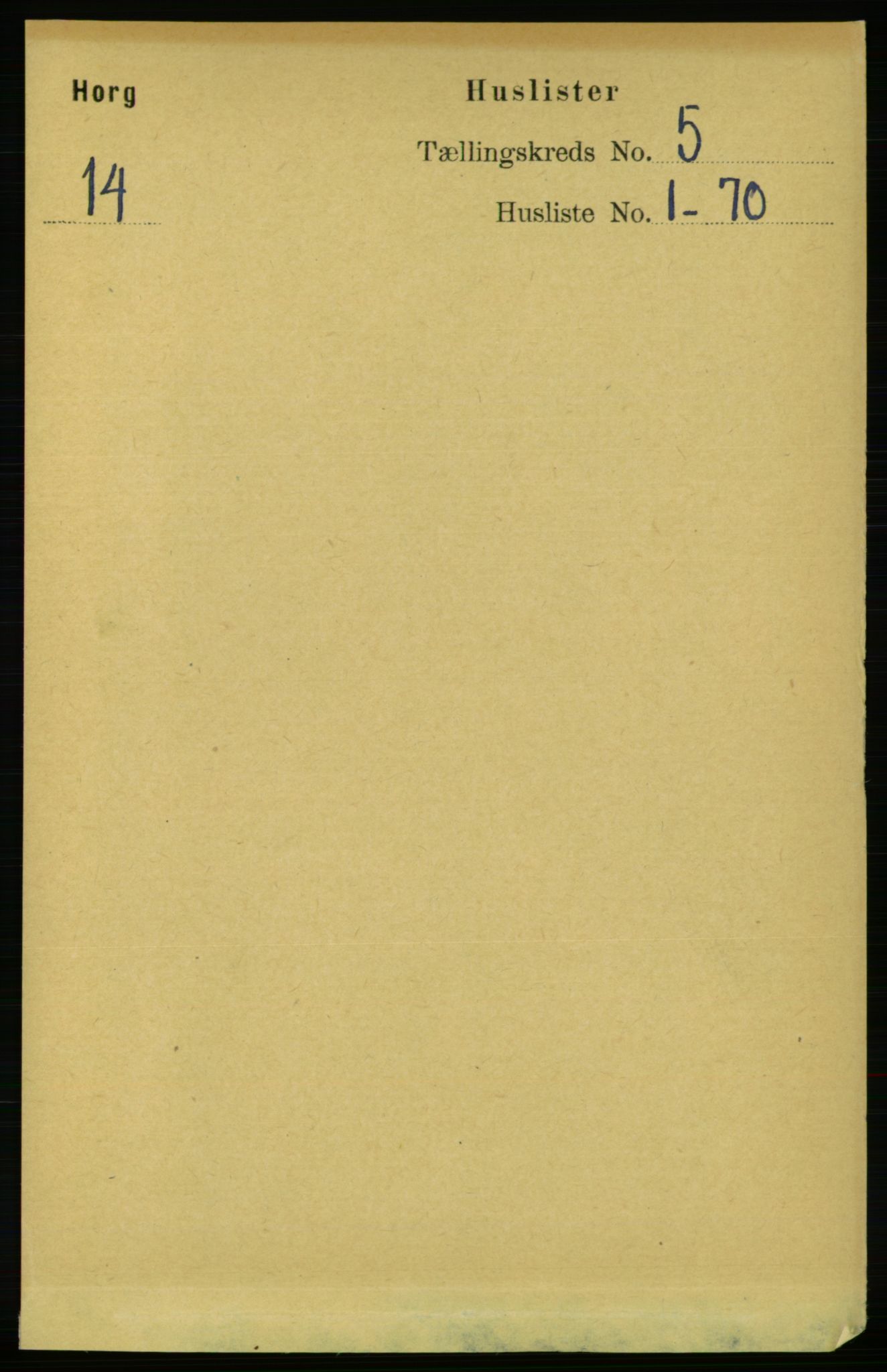 RA, Folketelling 1891 for 1650 Horg herred, 1891, s. 1852