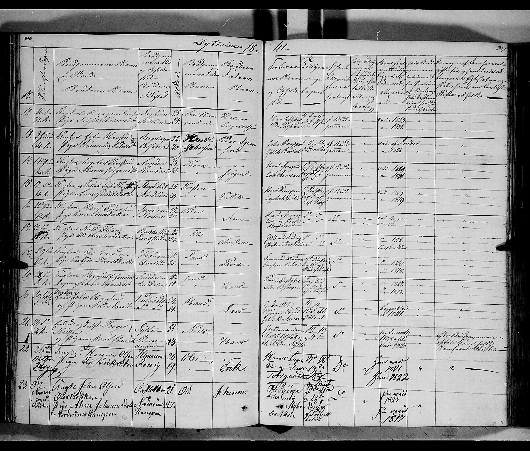 Ringebu prestekontor, AV/SAH-PREST-082/H/Ha/Haa/L0005: Ministerialbok nr. 5, 1839-1848, s. 306-307