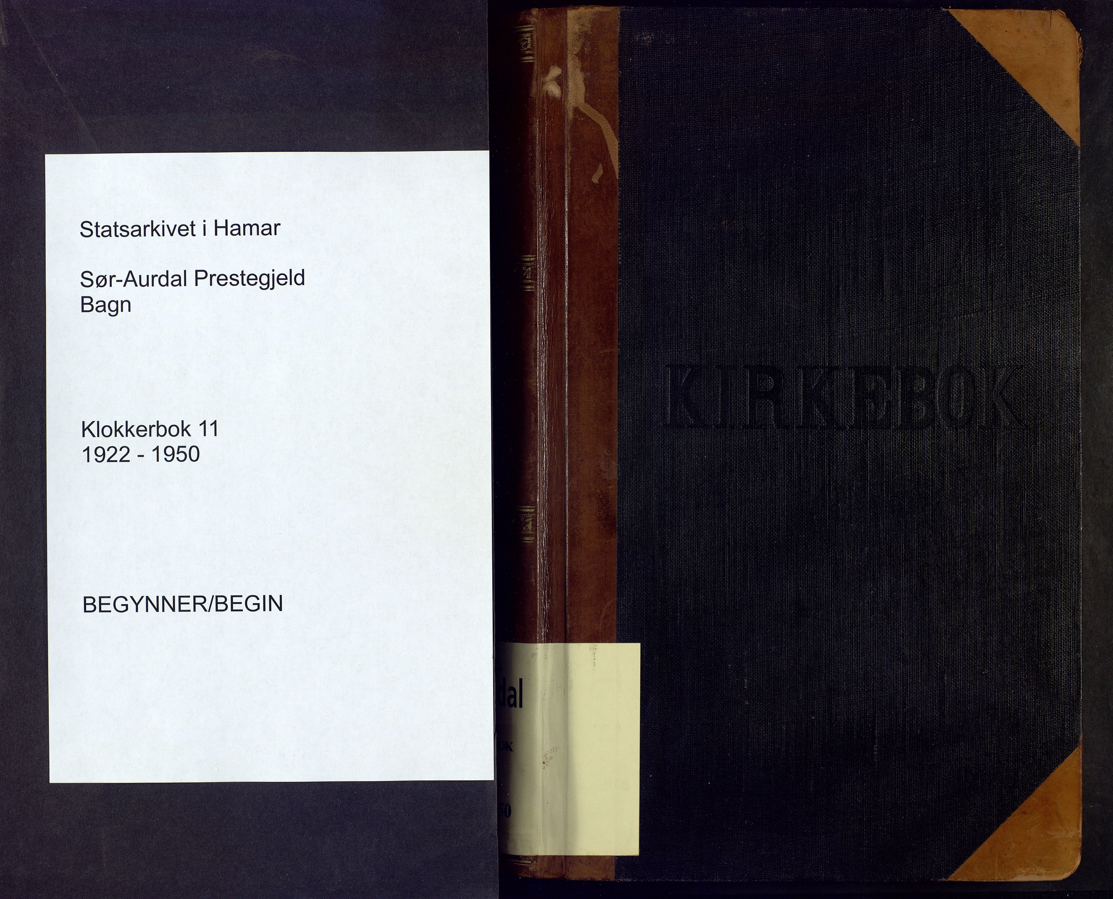 Sør-Aurdal prestekontor, AV/SAH-PREST-128/H/Ha/Hab/L0011: Klokkerbok nr. 11, 1922-1950