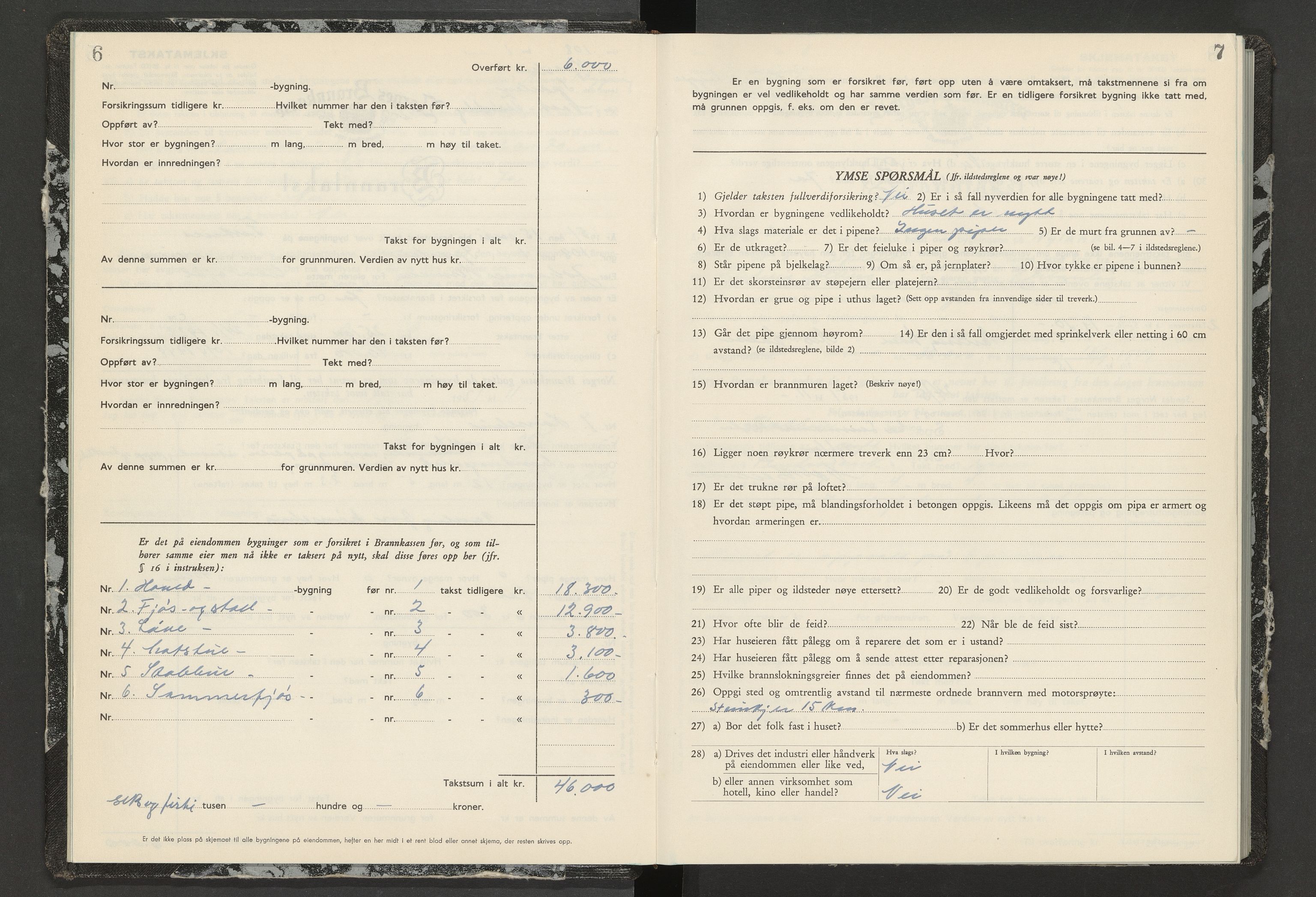 Norges Brannkasse Sparbu, AV/SAT-A-5550/Fb/L0004: Branntakstprotokoll, 1951-1956
