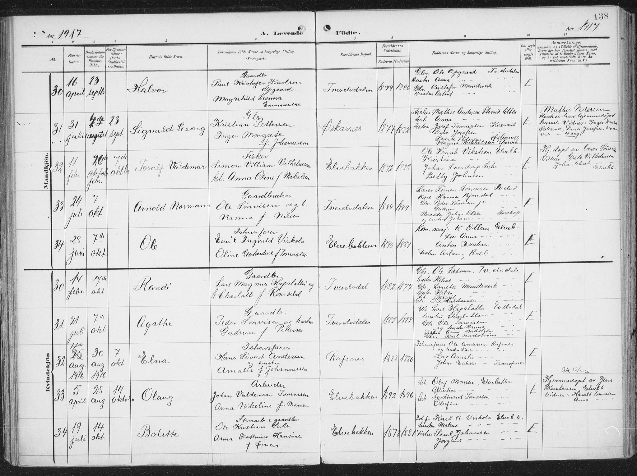 Alta sokneprestkontor, AV/SATØ-S-1338/H/Ha/L0005.kirke: Ministerialbok nr. 5, 1904-1918, s. 138