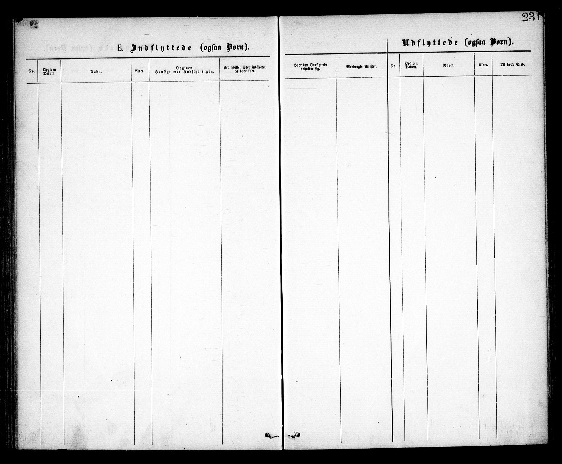 Spydeberg prestekontor Kirkebøker, SAO/A-10924/F/Fa/L0006: Ministerialbok nr. I 6, 1863-1874, s. 231