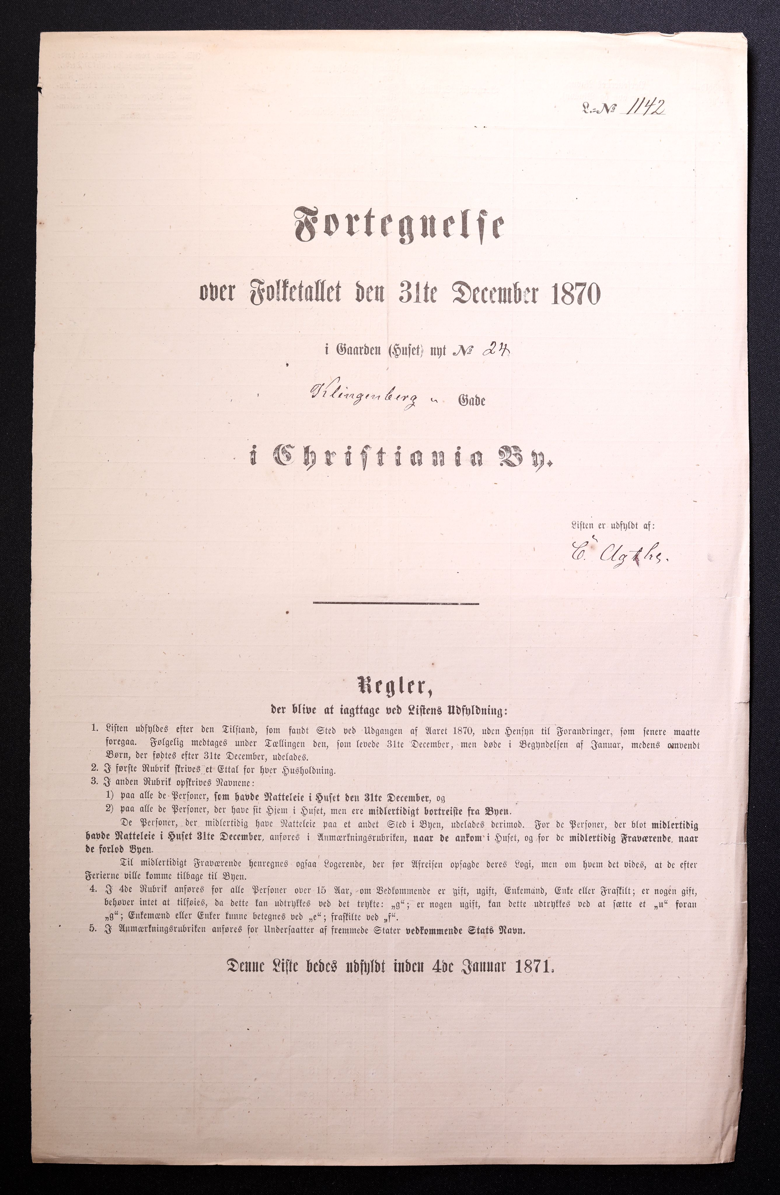 RA, Folketelling 1870 for 0301 Kristiania kjøpstad, 1870, s. 1588