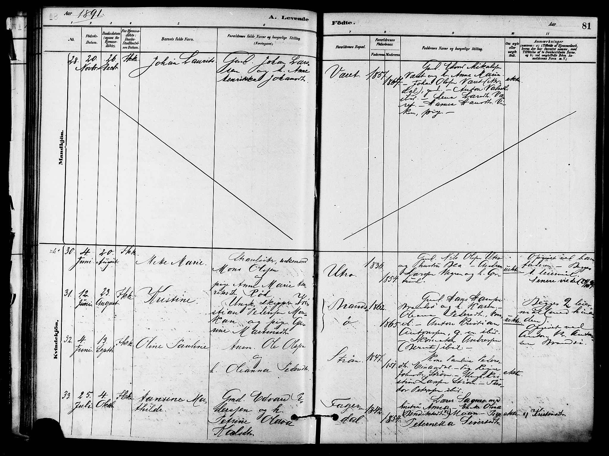 Ministerialprotokoller, klokkerbøker og fødselsregistre - Sør-Trøndelag, SAT/A-1456/657/L0707: Ministerialbok nr. 657A08, 1879-1893, s. 81