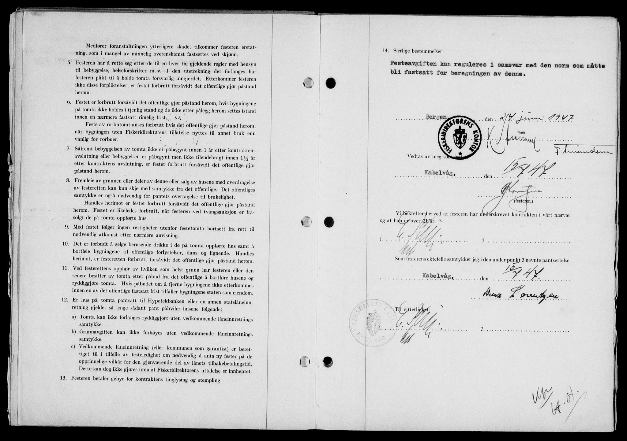 Lofoten sorenskriveri, SAT/A-0017/1/2/2C/L0016a: Pantebok nr. 16a, 1947-1947, Dagboknr: 1102/1947