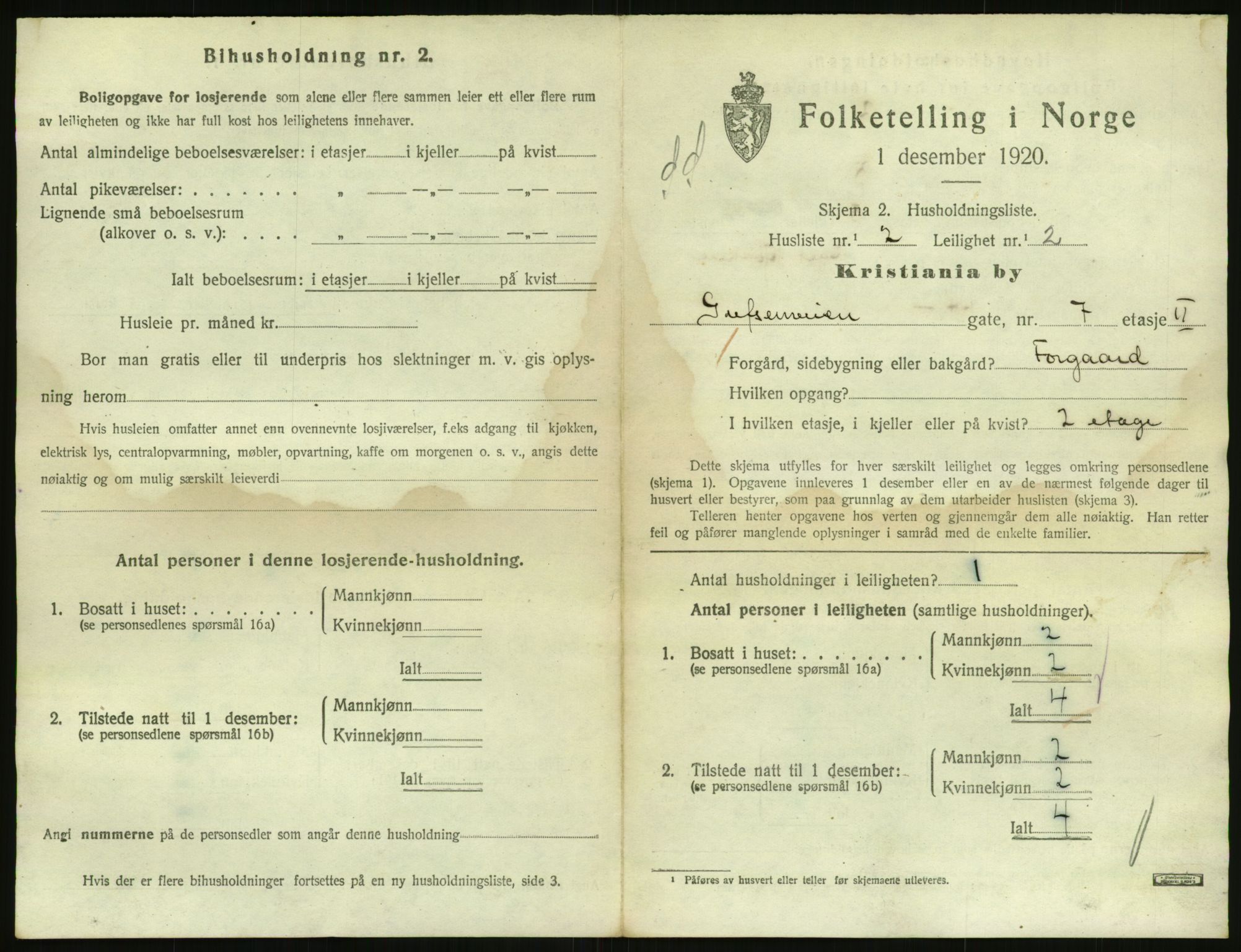 SAO, Folketelling 1920 for 0301 Kristiania kjøpstad, 1920, s. 29434