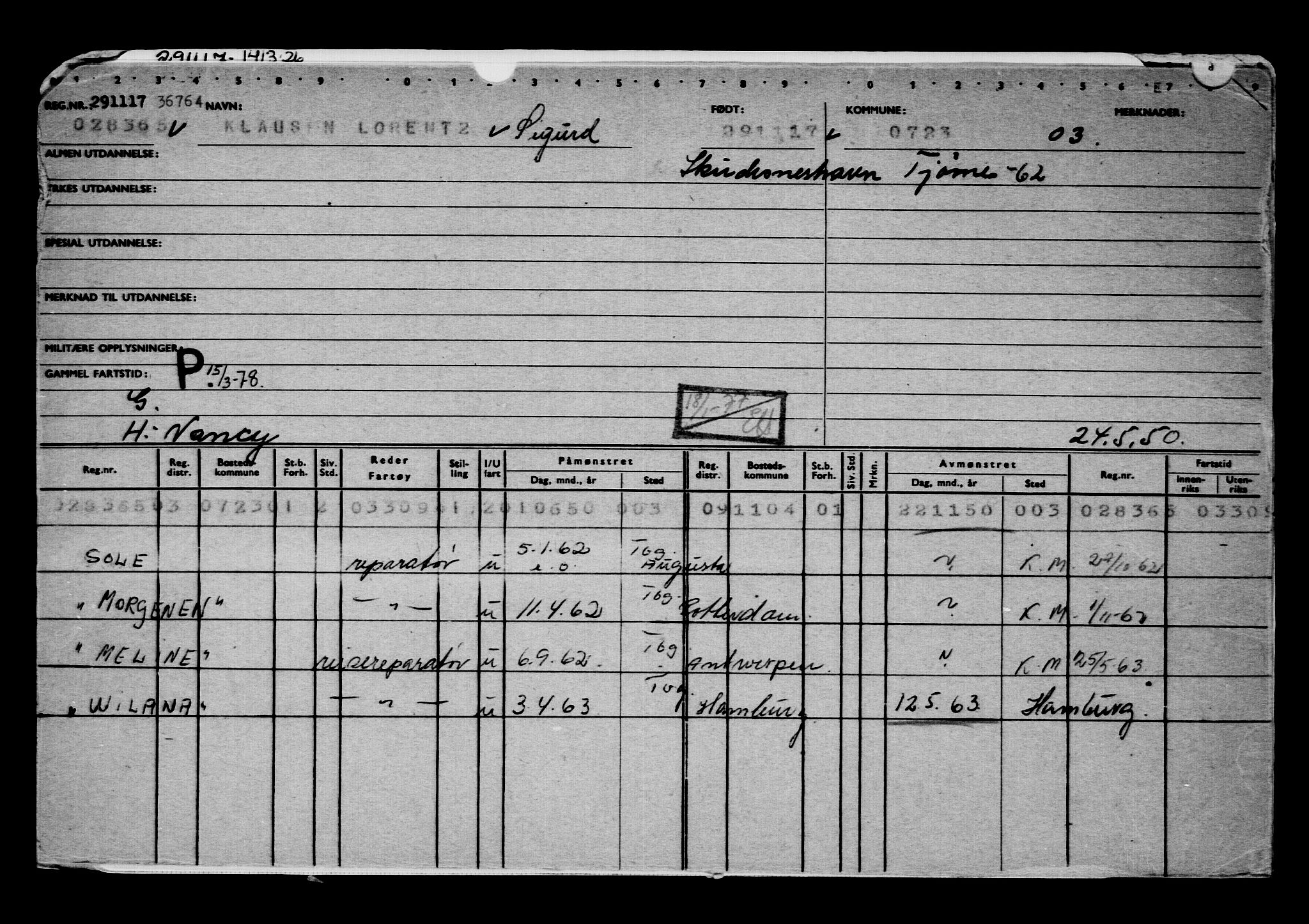 Direktoratet for sjømenn, AV/RA-S-3545/G/Gb/L0153: Hovedkort, 1917, s. 485