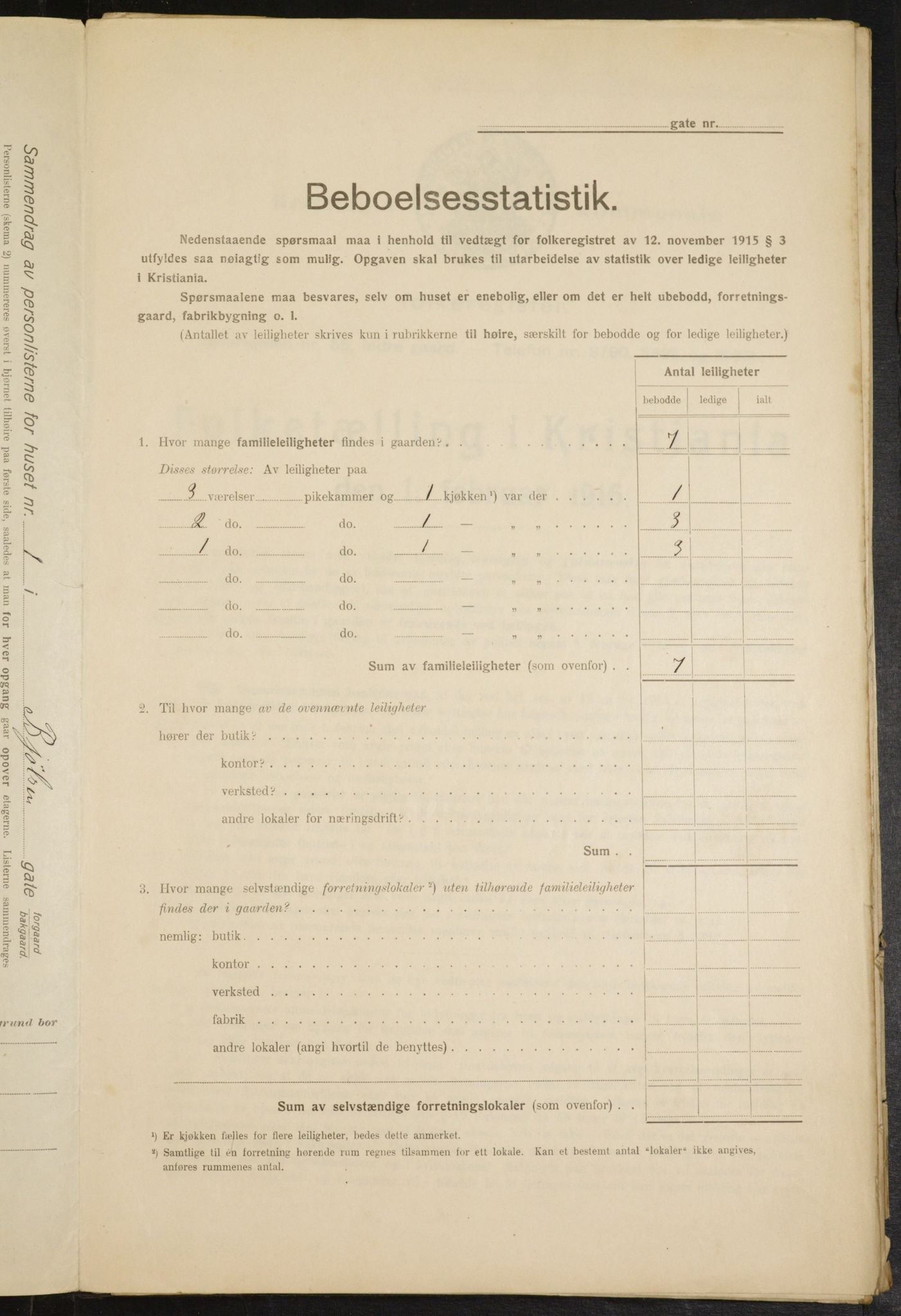 OBA, Kommunal folketelling 1.2.1916 for Kristiania, 1916, s. 6497