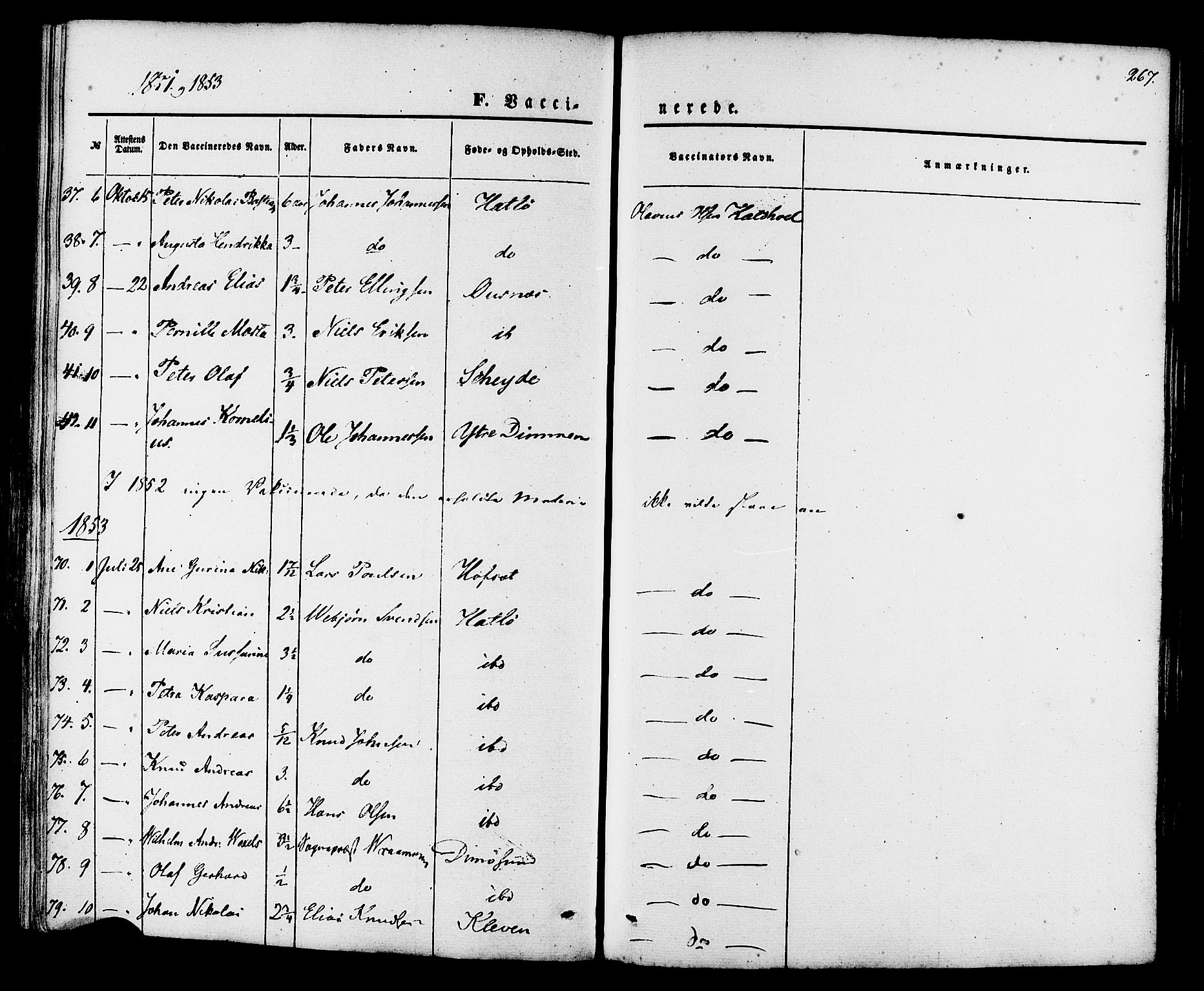 Ministerialprotokoller, klokkerbøker og fødselsregistre - Møre og Romsdal, SAT/A-1454/509/L0105: Ministerialbok nr. 509A03, 1848-1882, s. 267