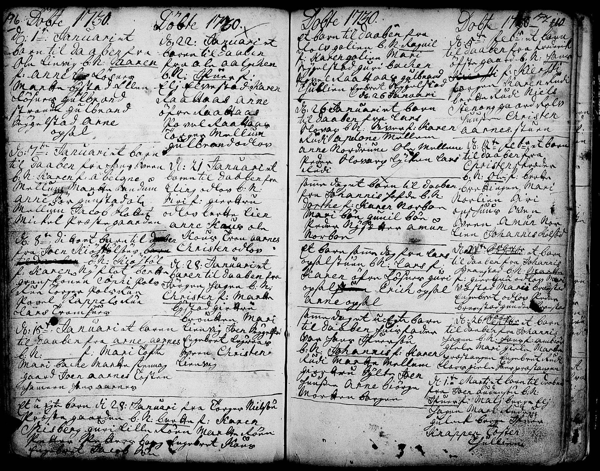 Ringebu prestekontor, AV/SAH-PREST-082/H/Ha/Haa/L0001: Ministerialbok nr. 1, 1696-1733, s. 196-197