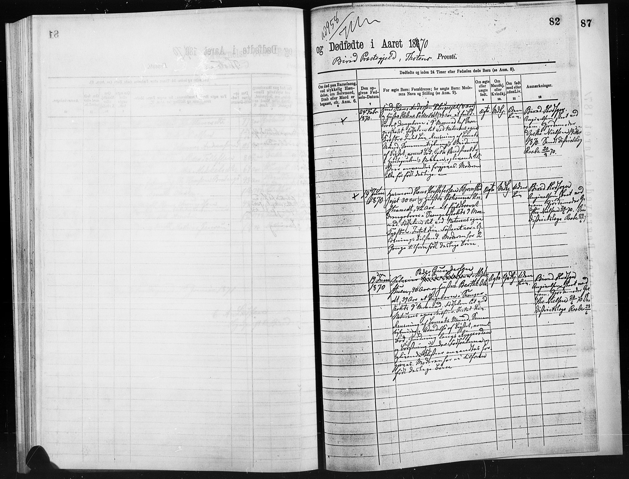 Statistisk sentralbyrå, Sosiodemografiske emner, Befolkning, RA/S-2228/D/Dd: Ministerialbok nr. -, 1866-1872, s. 82