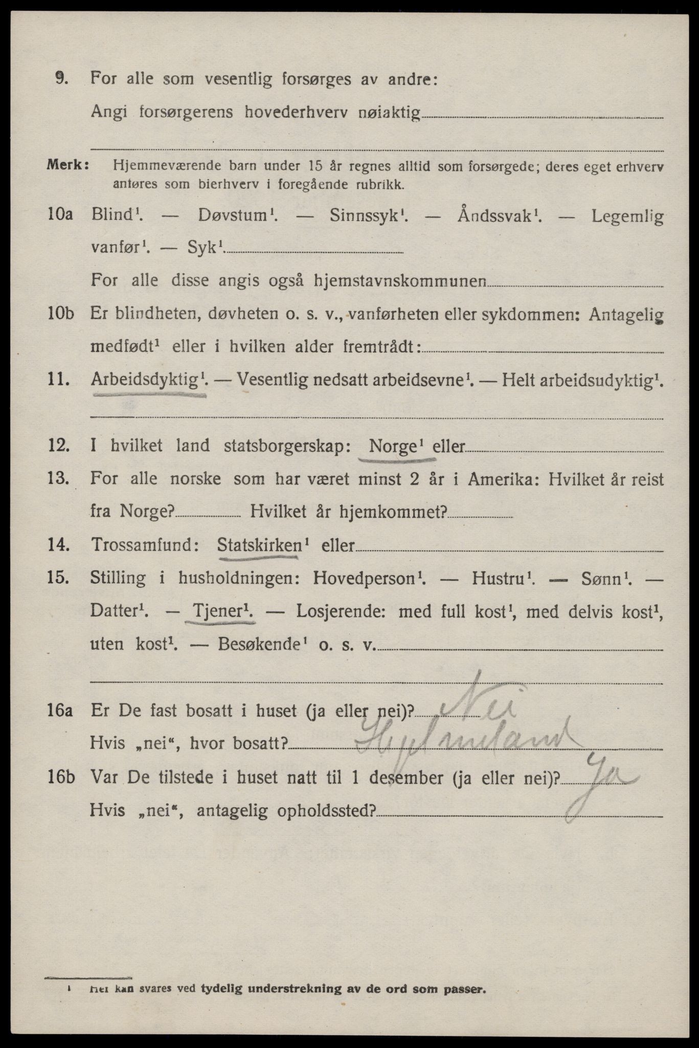 SAST, Folketelling 1920 for 1133 Hjelmeland herred, 1920, s. 3104