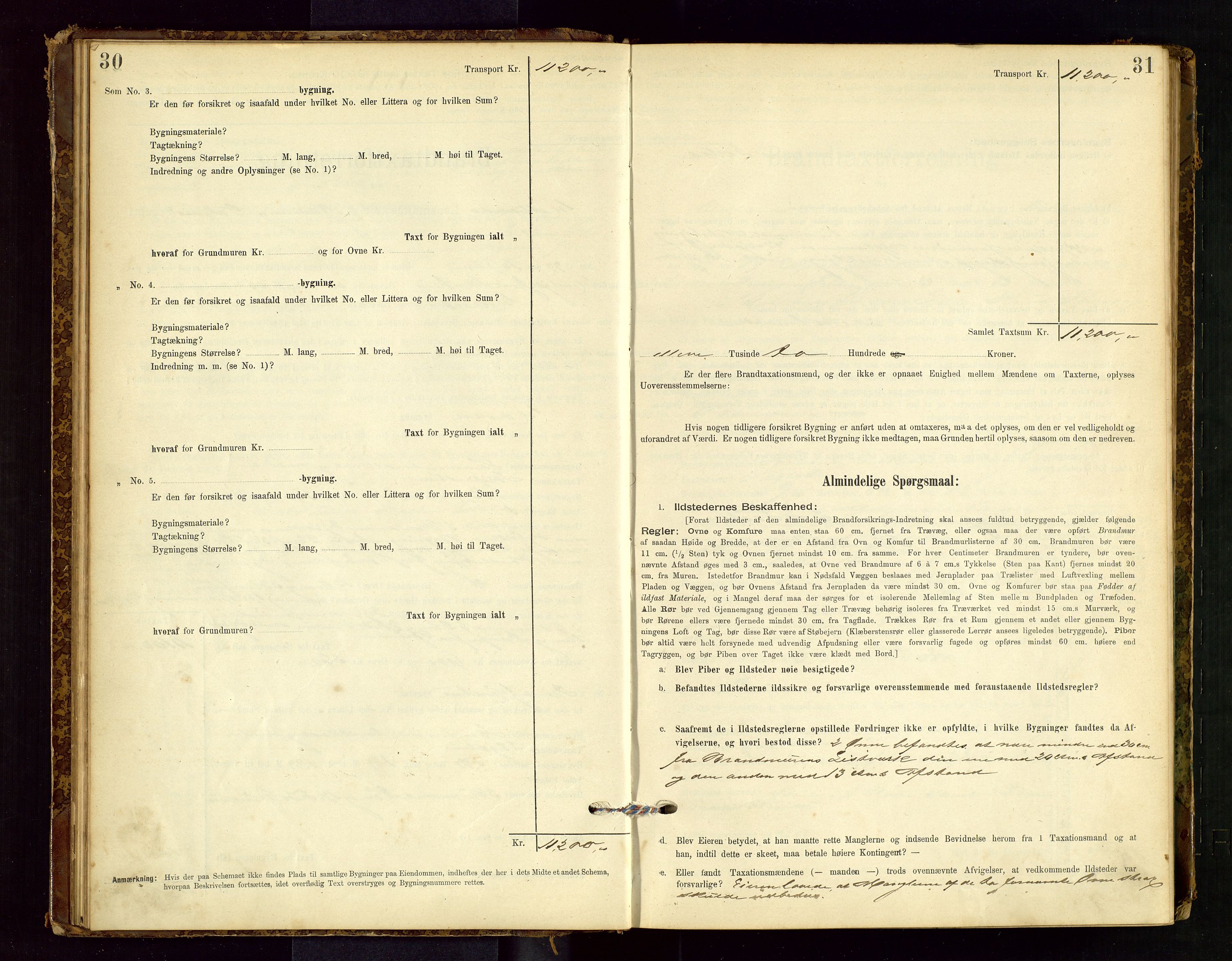 Hetland lensmannskontor, SAST/A-100101/Gob/L0001: "Brandtaxationsprotokol", 1895-1918, s. 30-31