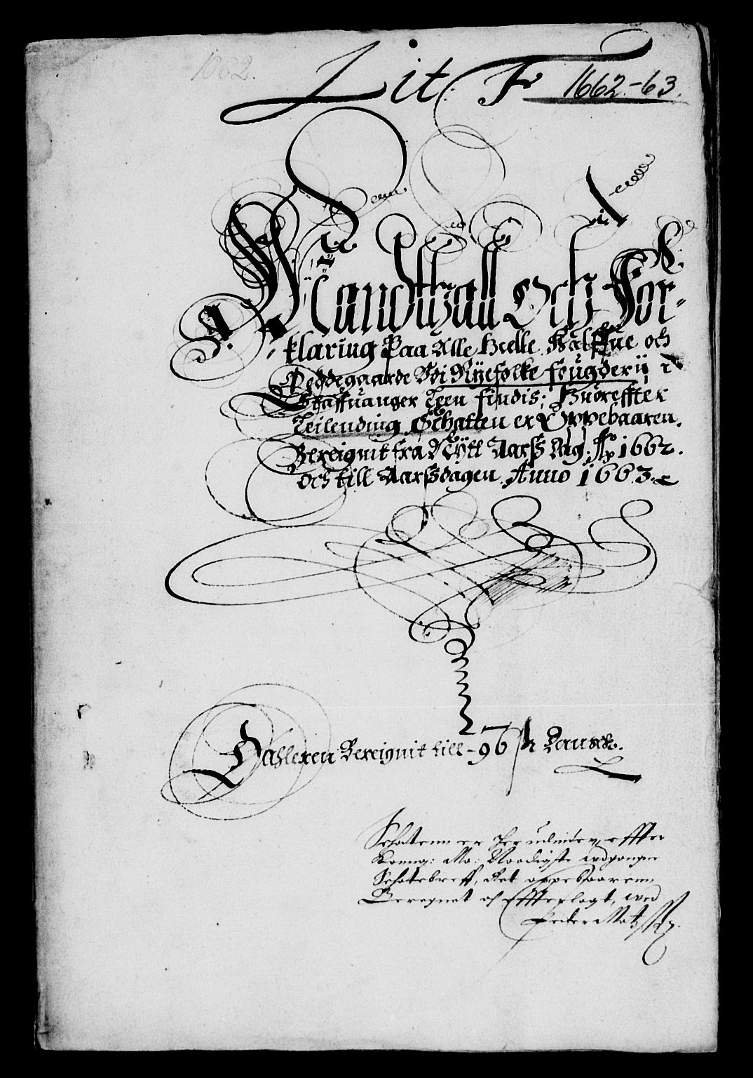 Rentekammeret inntil 1814, Reviderte regnskaper, Lensregnskaper, AV/RA-EA-5023/R/Rb/Rbs/L0045: Stavanger len, 1662-1663