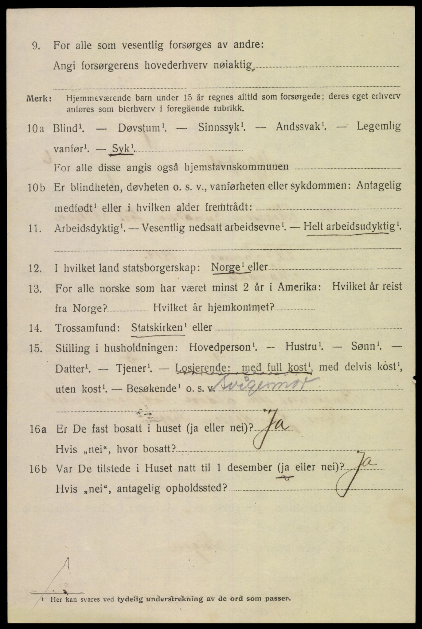 SAK, Folketelling 1920 for 1002 Mandal ladested, 1920, s. 9380