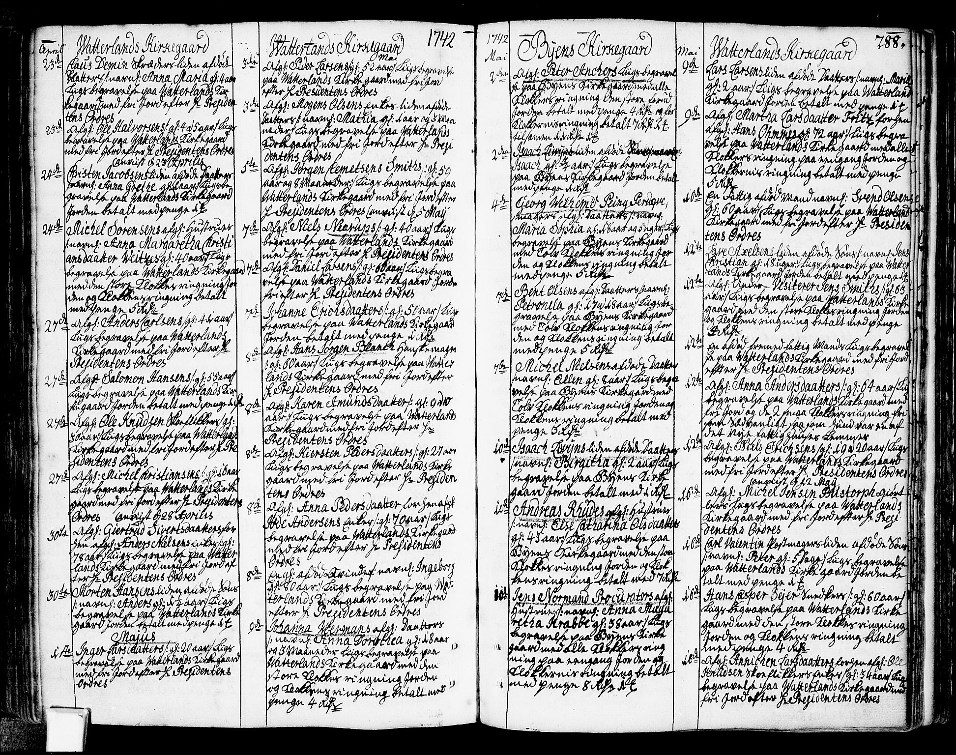 Oslo domkirke Kirkebøker, SAO/A-10752/F/Fa/L0003: Ministerialbok nr. 3, 1731-1743, s. 288