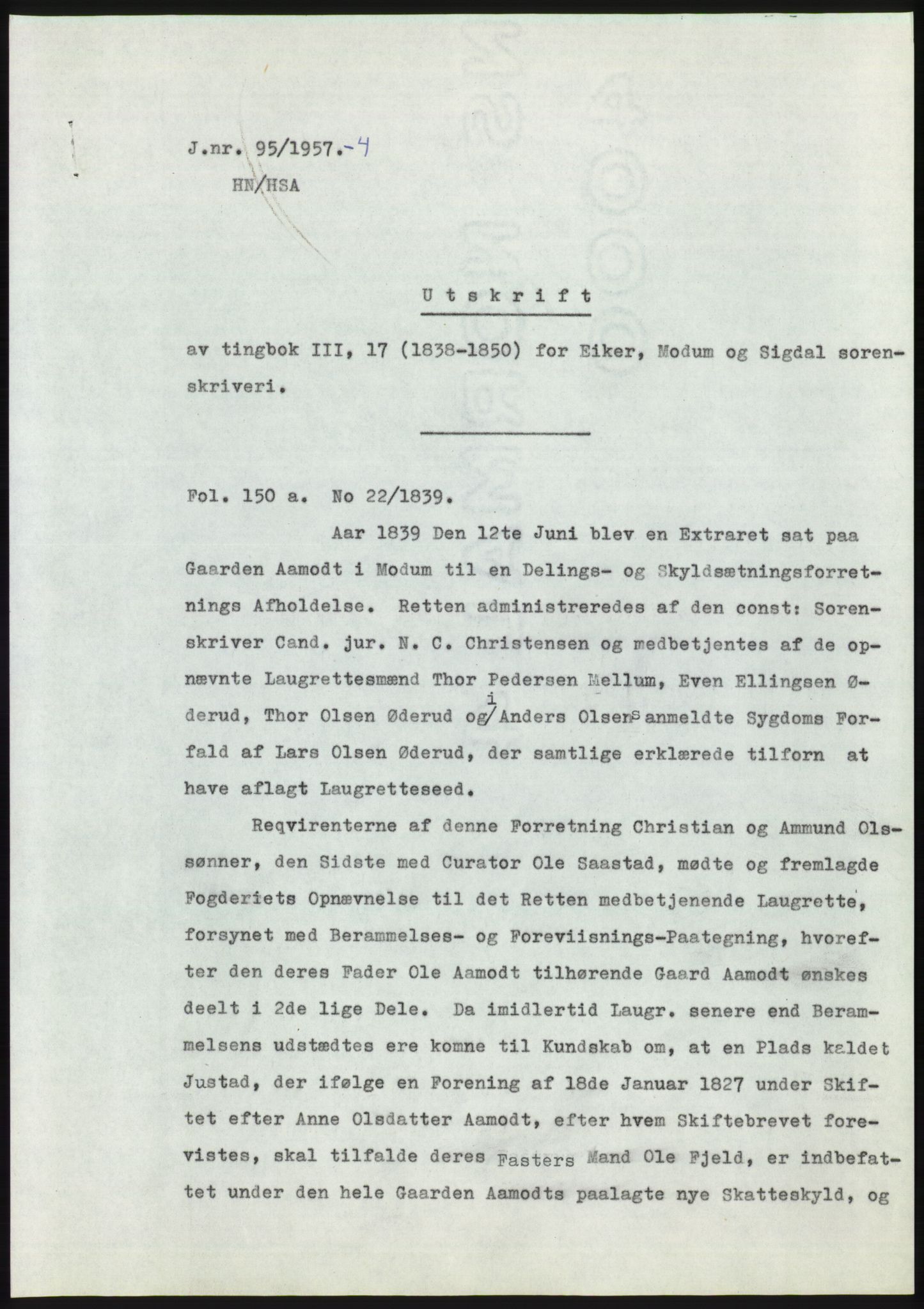Statsarkivet i Kongsberg, SAKO/A-0001, 1956-1957, s. 132