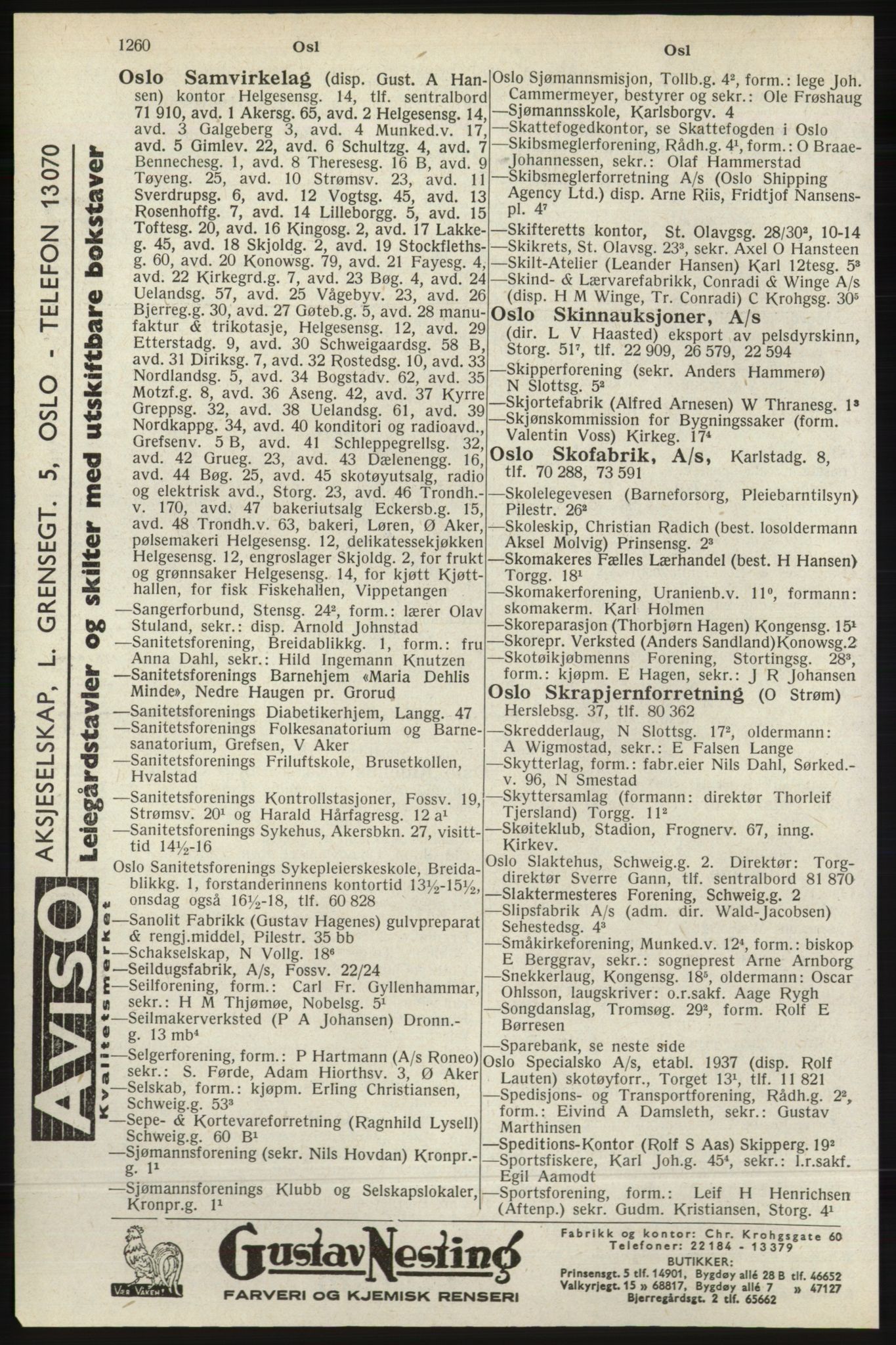 Kristiania/Oslo adressebok, PUBL/-, 1940, s. 1278