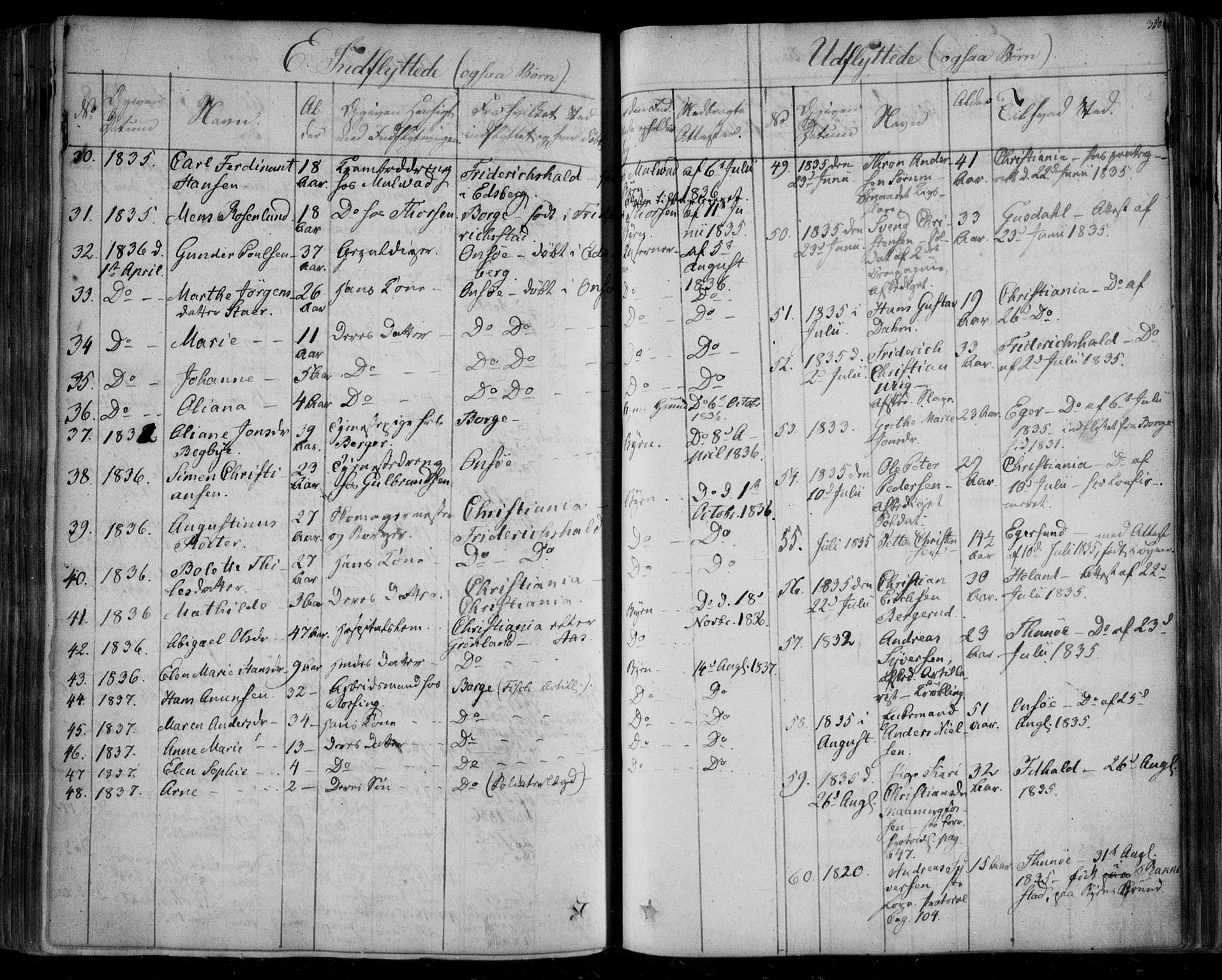 Fredrikstad prestekontor Kirkebøker, AV/SAO-A-11082/F/Fa/L0005: Ministerialbok nr. 5, 1835-1856, s. 350