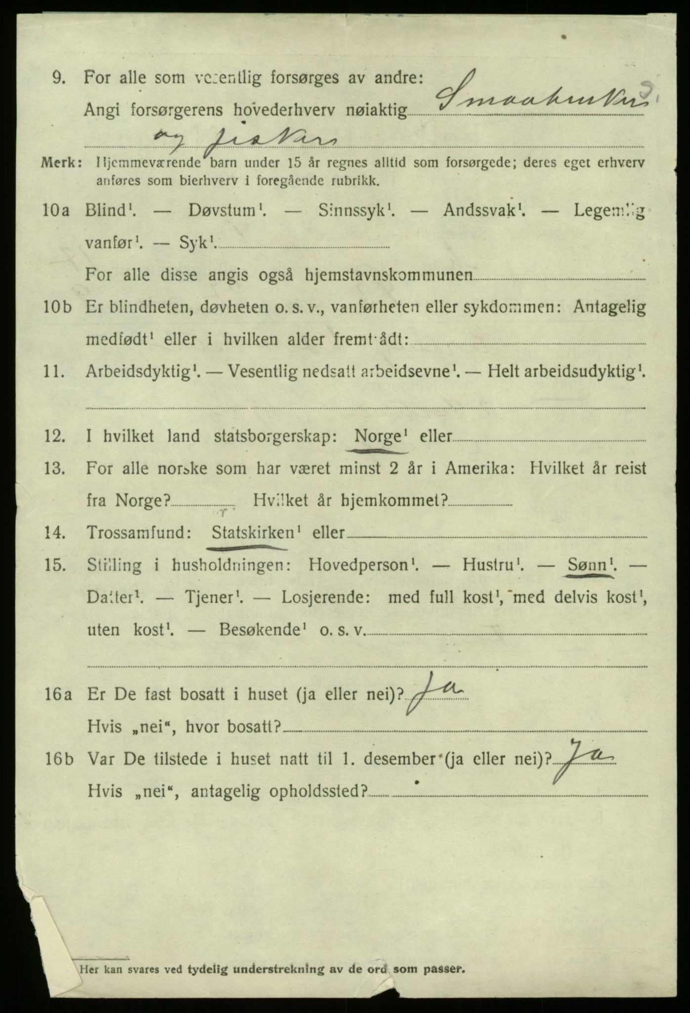 SAB, Folketelling 1920 for 1261 Manger herred, 1920, s. 10107