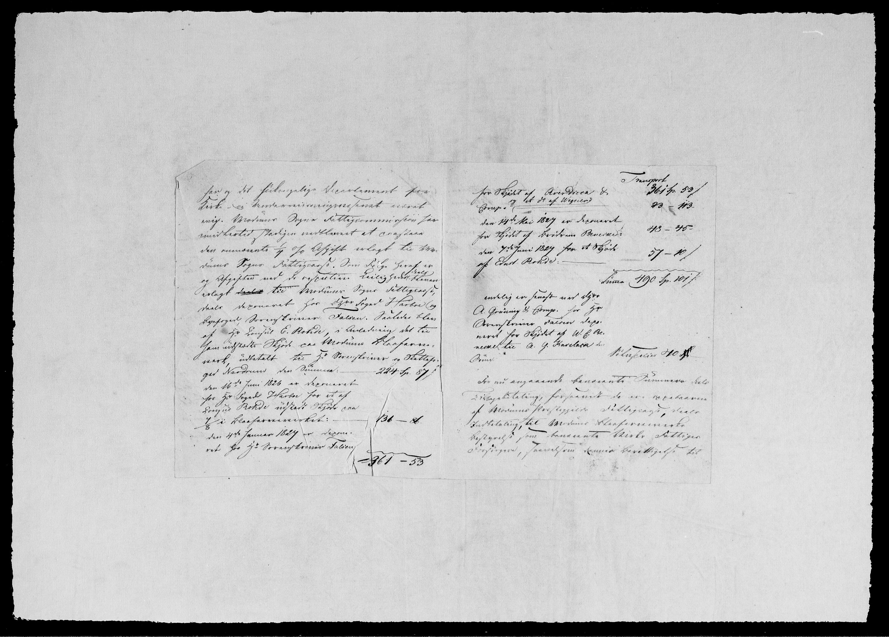 Modums Blaafarveværk, RA/PA-0157/G/Gb/L0097/0001: -- / Innkomne brev A - H, 1826-1827, s. 4