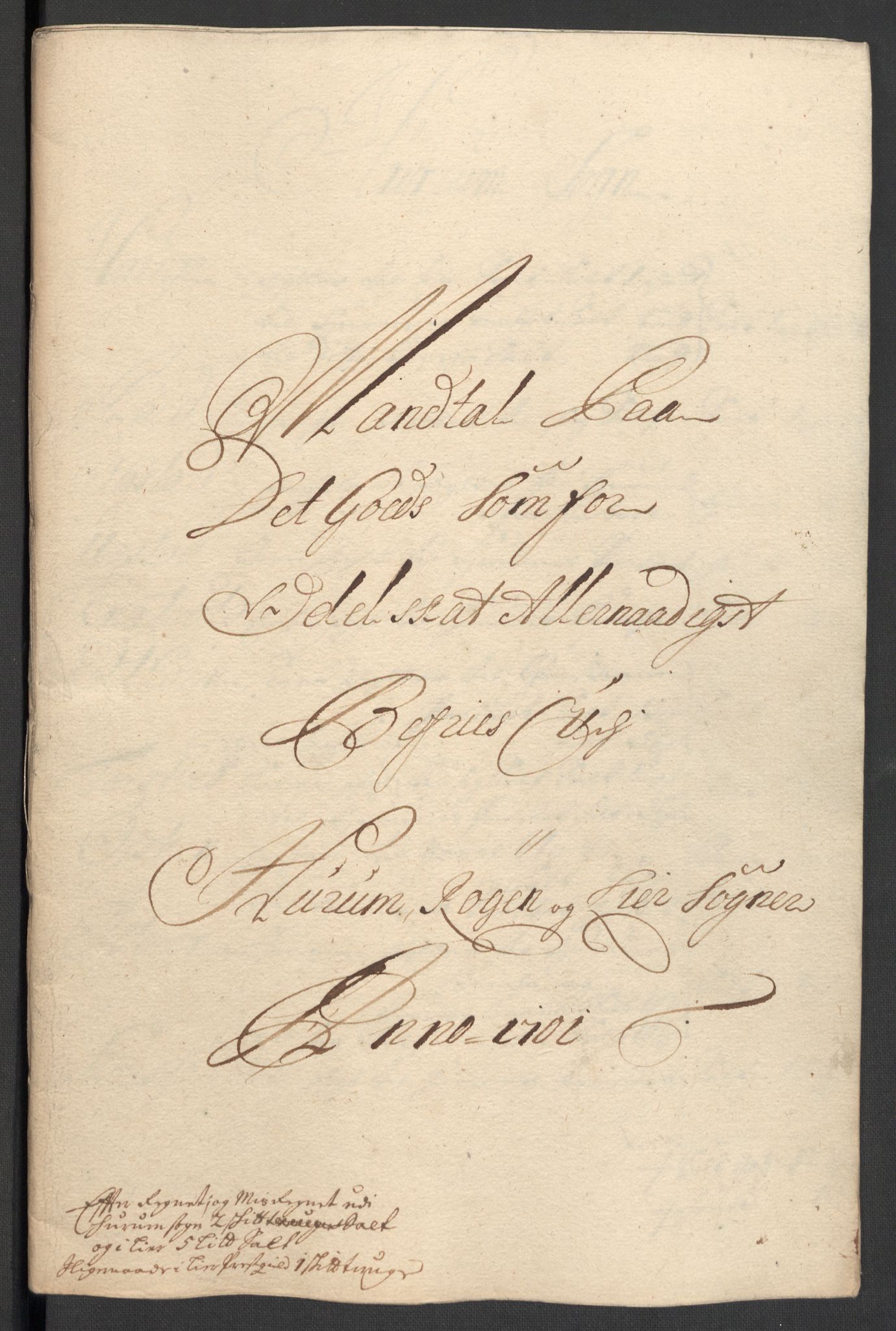 Rentekammeret inntil 1814, Reviderte regnskaper, Fogderegnskap, RA/EA-4092/R30/L1697: Fogderegnskap Hurum, Røyken, Eiker og Lier, 1700-1701, s. 402