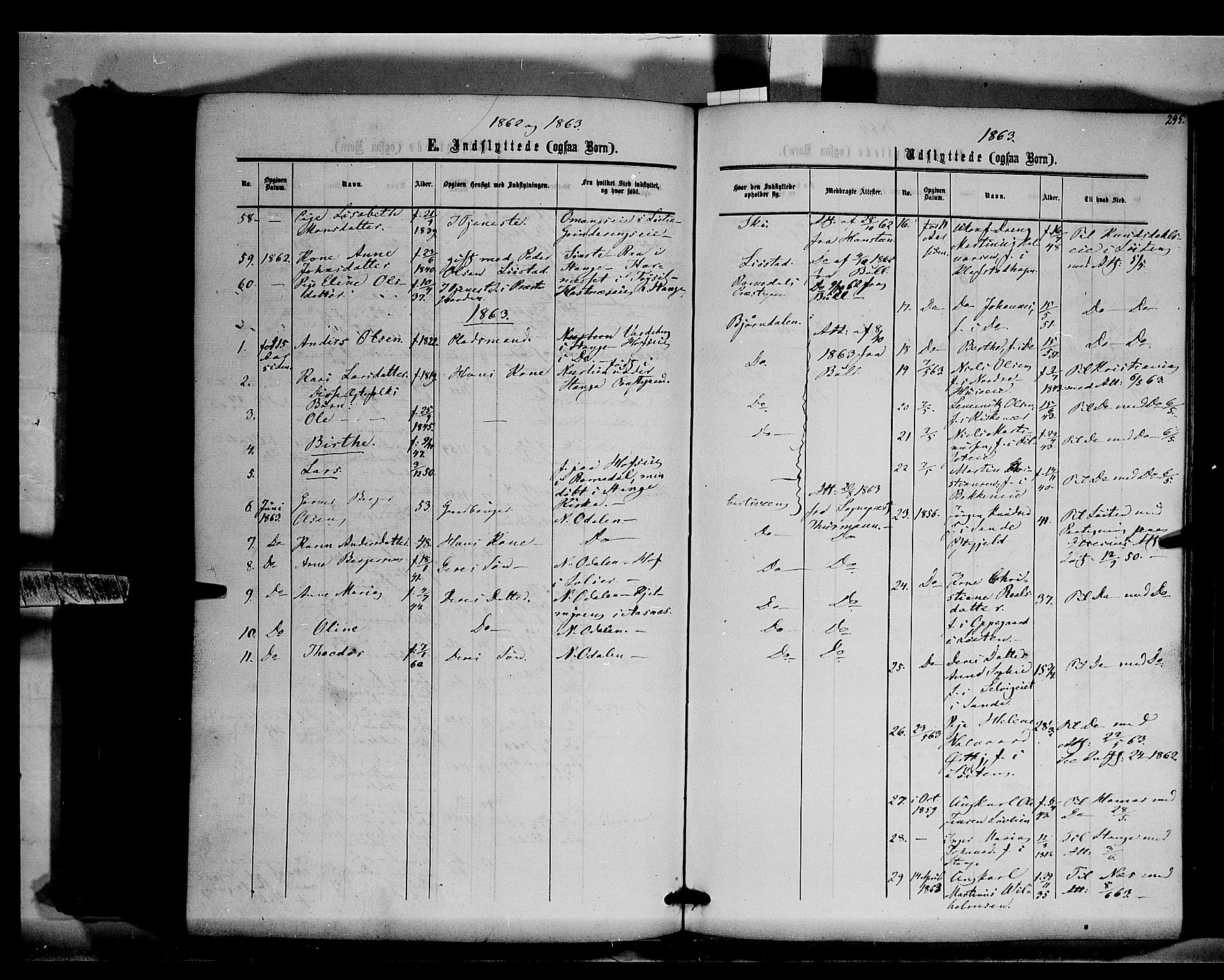 Romedal prestekontor, AV/SAH-PREST-004/K/L0005: Ministerialbok nr. 5, 1862-1874, s. 295