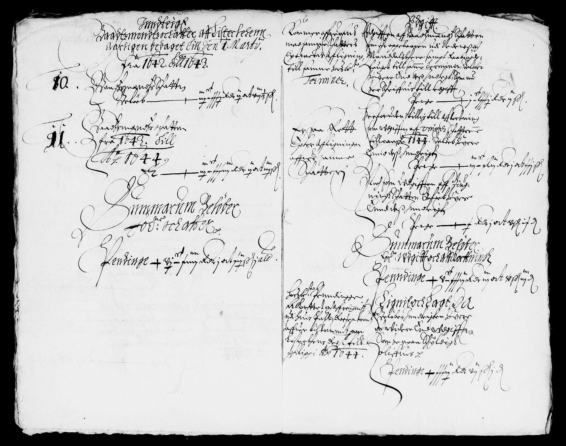 Rentekammeret inntil 1814, Reviderte regnskaper, Lensregnskaper, AV/RA-EA-5023/R/Rb/Rbr/L0015: Lista len, 1643-1645